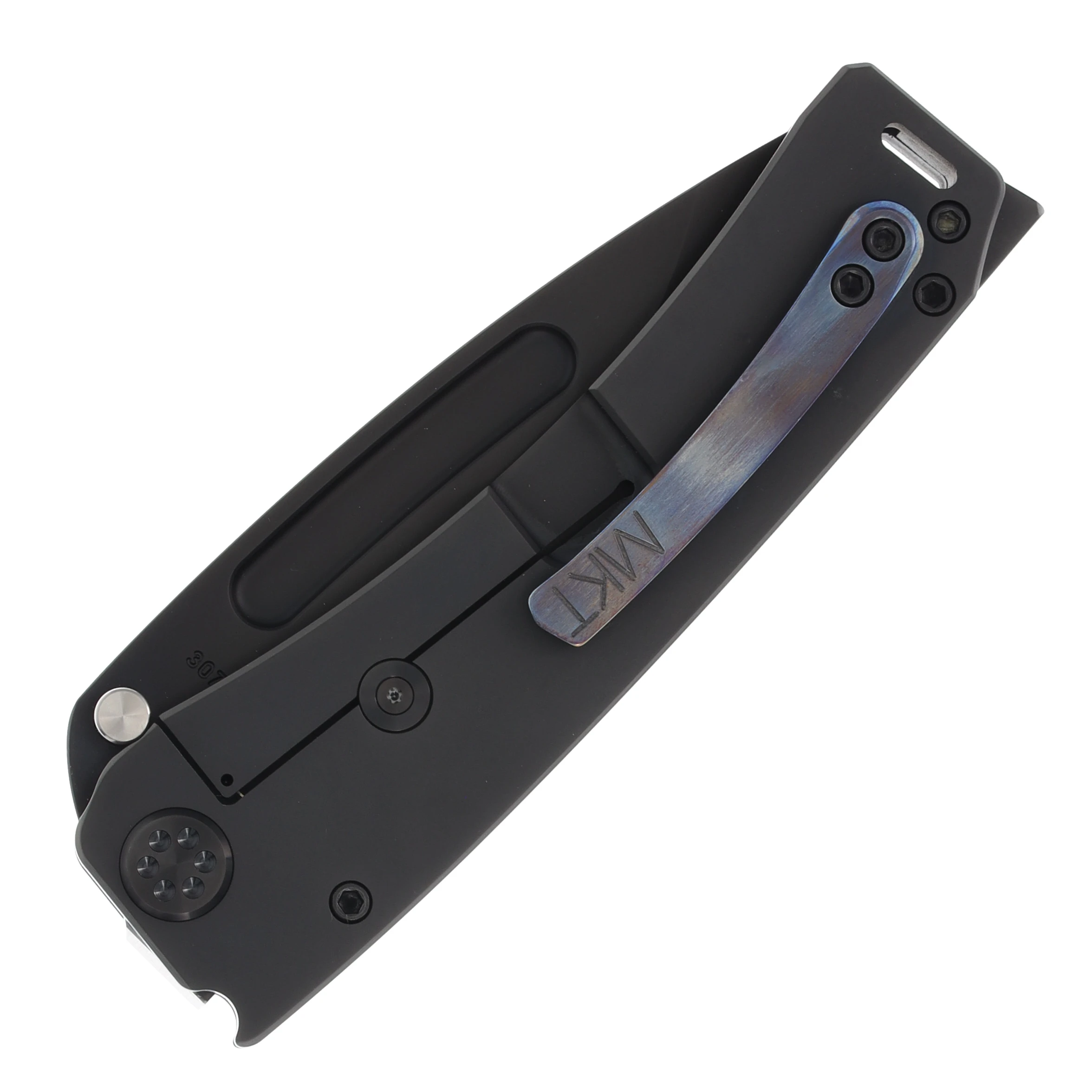 Medford Marauder-H Folding Knife PVD S45VN Drop Point/Flamed Starry Night Handles with PVD Hardware View 6