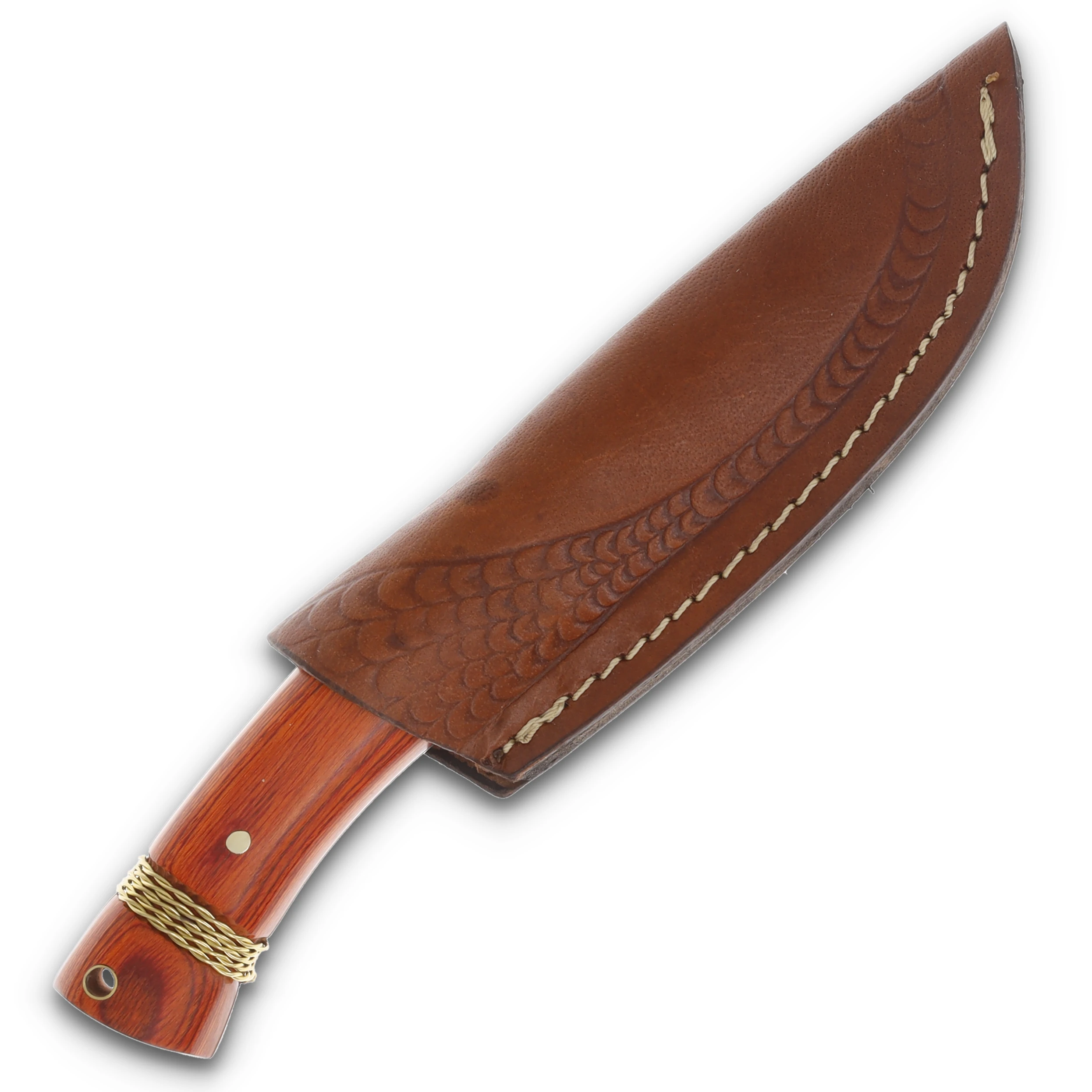 Hen & Rooster 9" Pakkawood Copper Wire Fixed Blade Knife HRI1030PW View 7