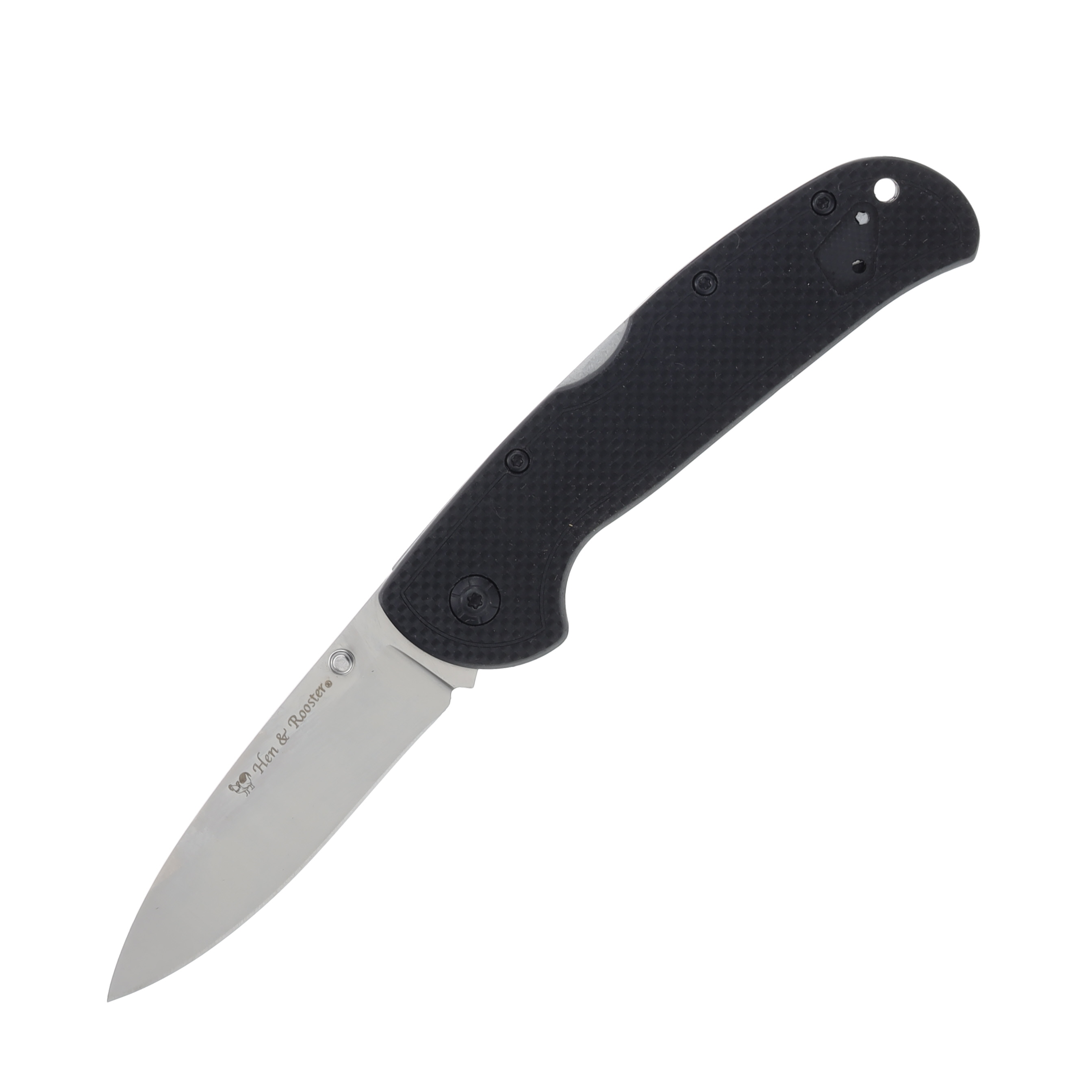 Hen & Rooster Folding Knife 4.25" D2 Black HRI180BG10 View 1