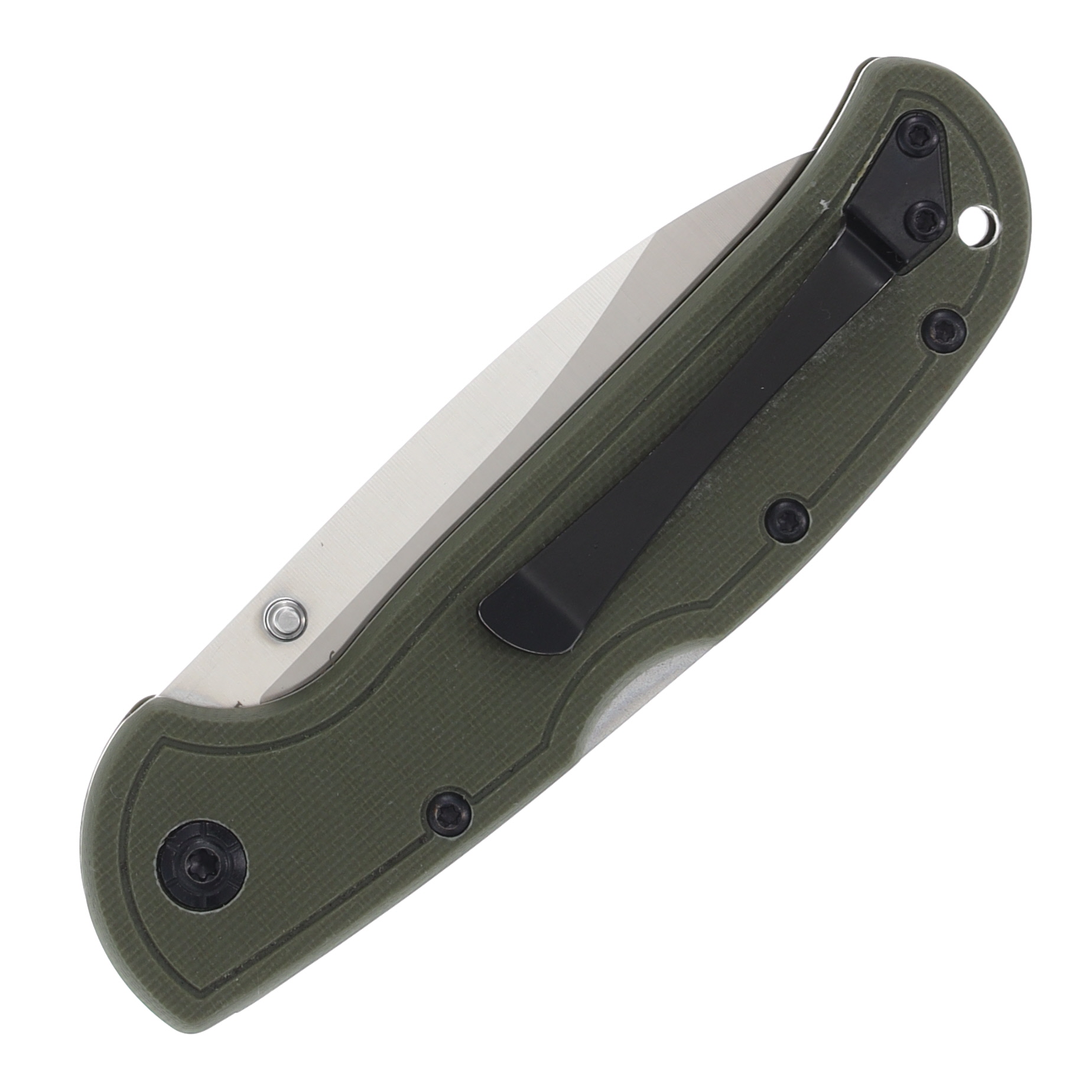Hen & Rooster 4.25" Framelock Folding Knife Satin D2/Green G-10 HRI180GG10 View 4