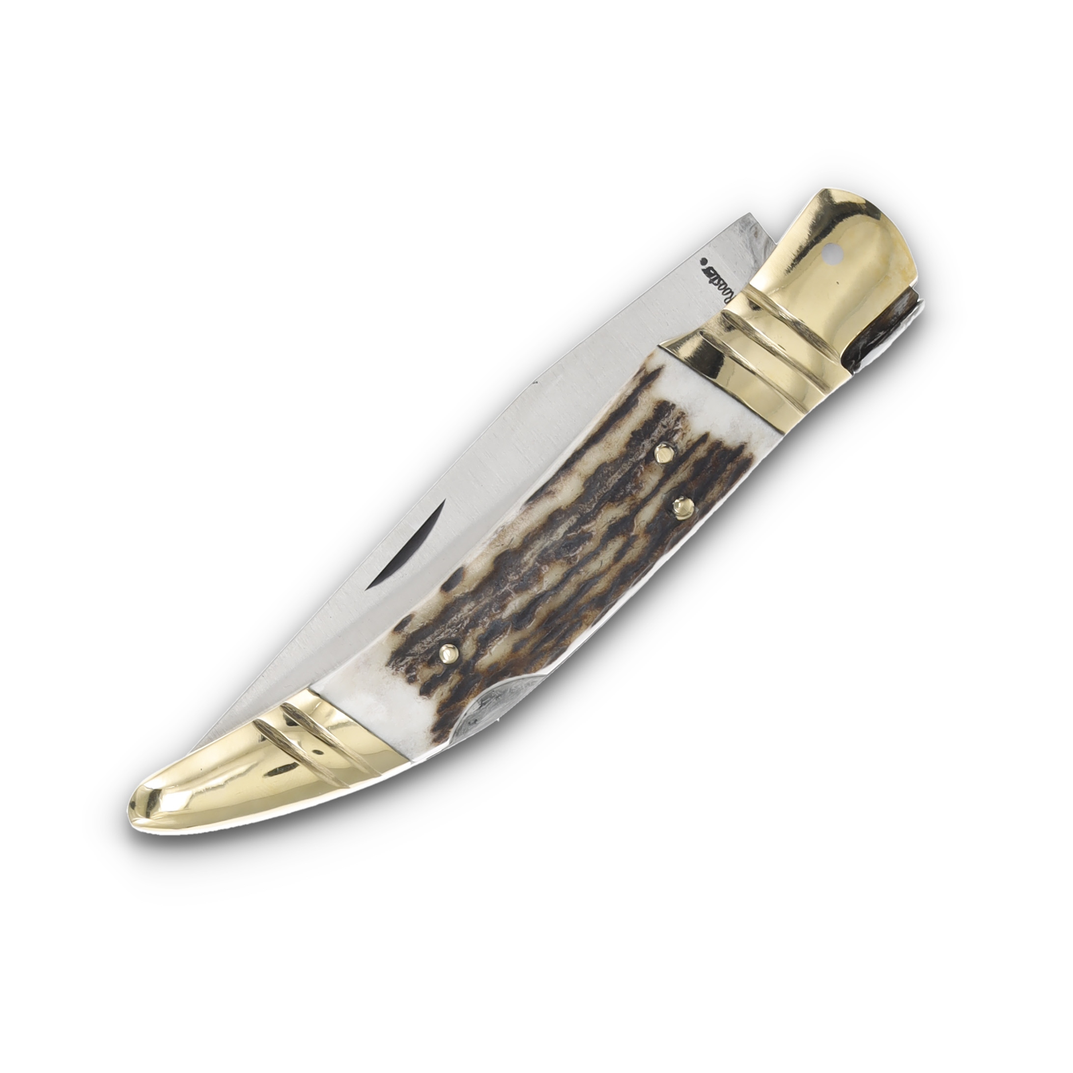 Hen & Rooster 5" Deer Stag Lockback Toothpick Folding Knife HRI50445 View 5