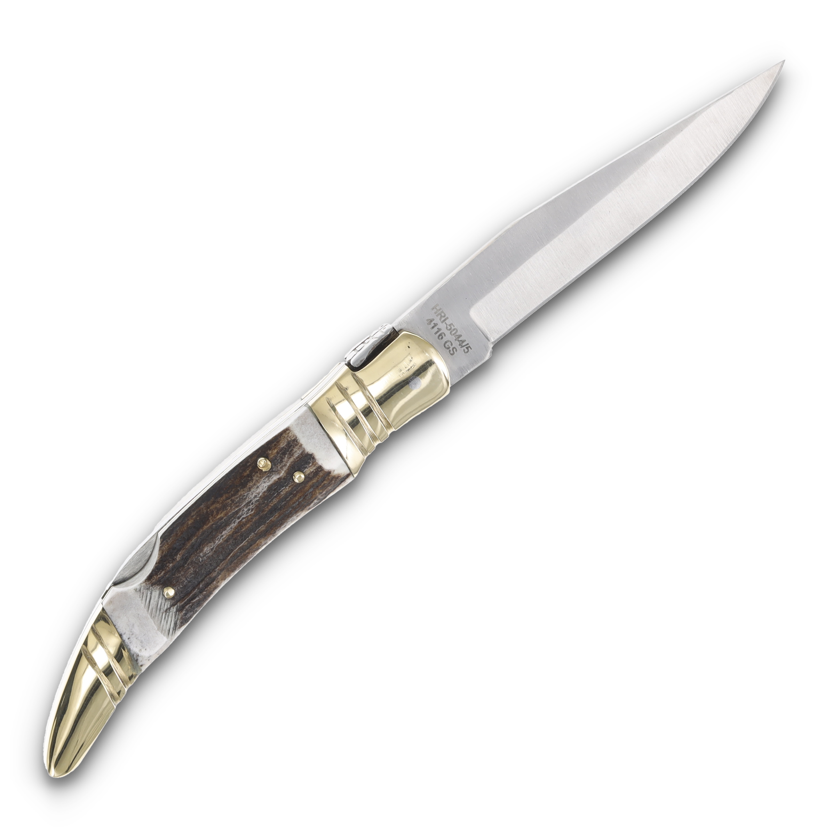 Hen & Rooster 5" Deer Stag Lockback Toothpick Folding Knife HRI50445 View 4
