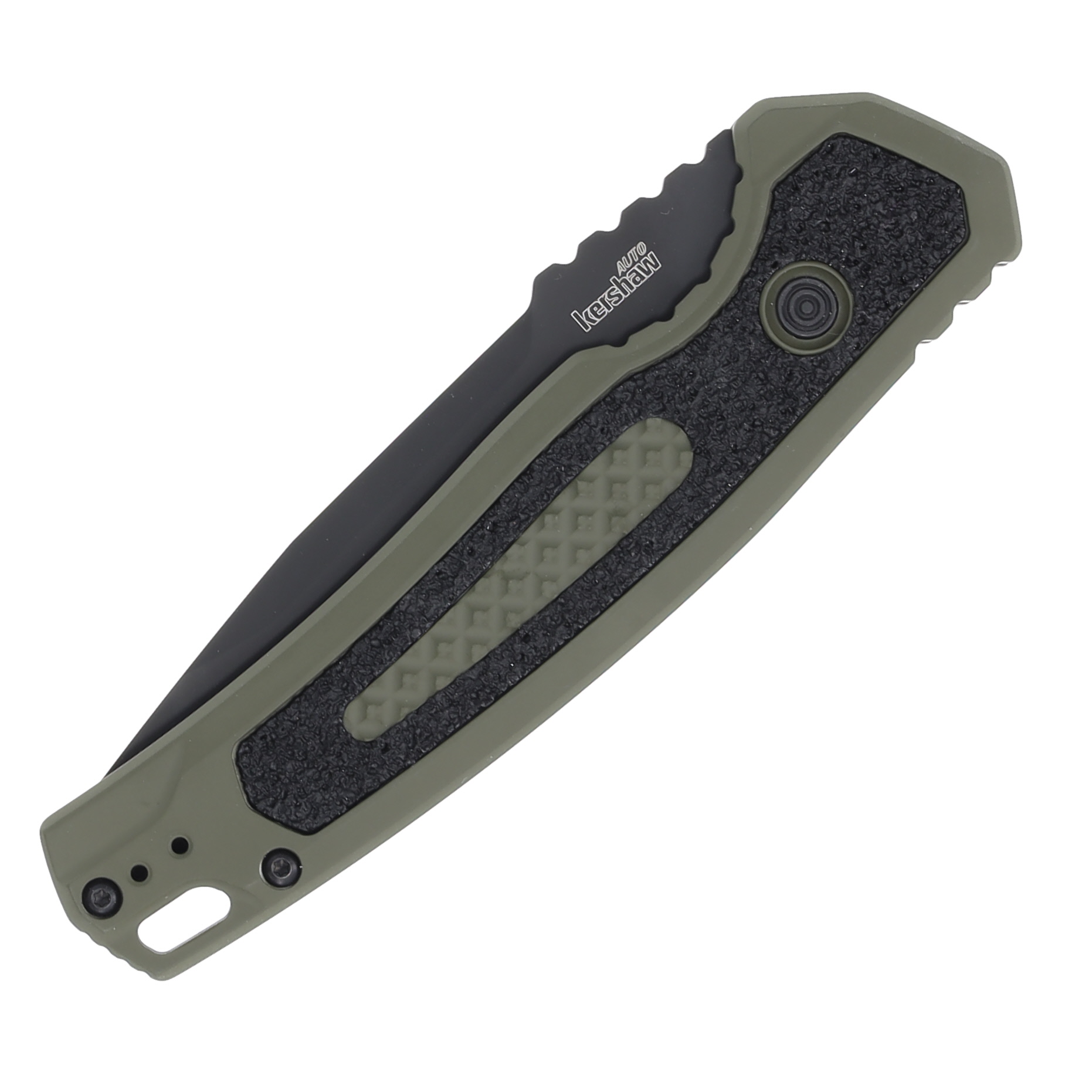 Kershaw Auto Launch 16 Out-the-Side Automatic Knife (Olive, Black) AUKS7105OLBLK View 3