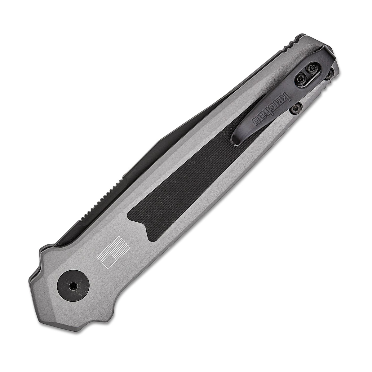 Kershaw Auto Launch 17 OTS Auto Gray Anodized Aluminum G-10 3.5in Plain AUKS7951 View 4
