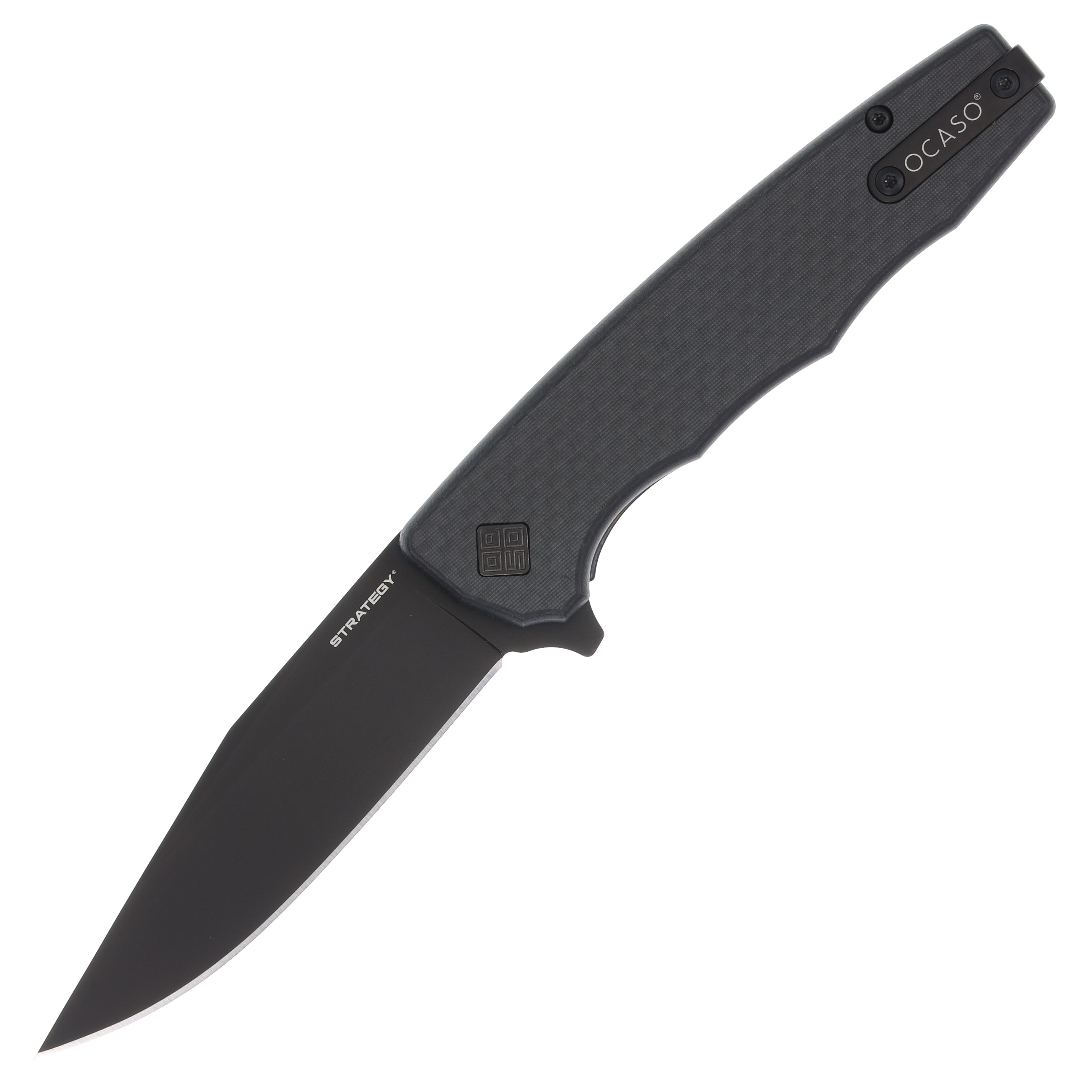 Ocaso Strategy Folding Knife Black PVD Clip Point/Carbon Fiber 29BCB View 1
