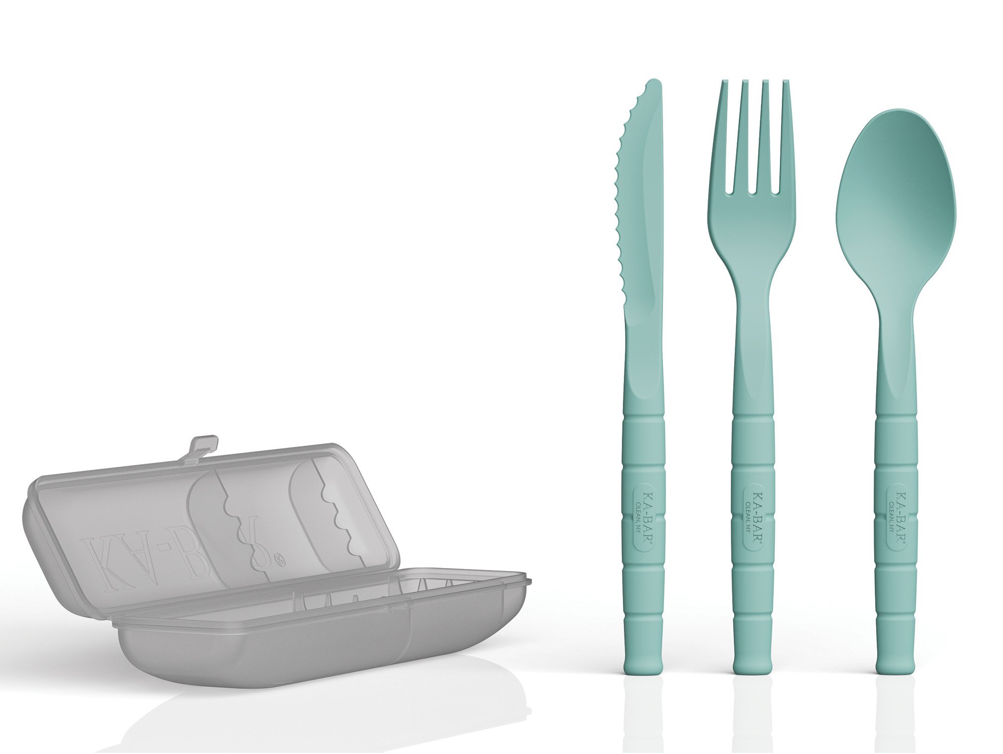 KA-BAR Lunch Pal Utensil Set with Snap Case (Teal) KA9939 View 1