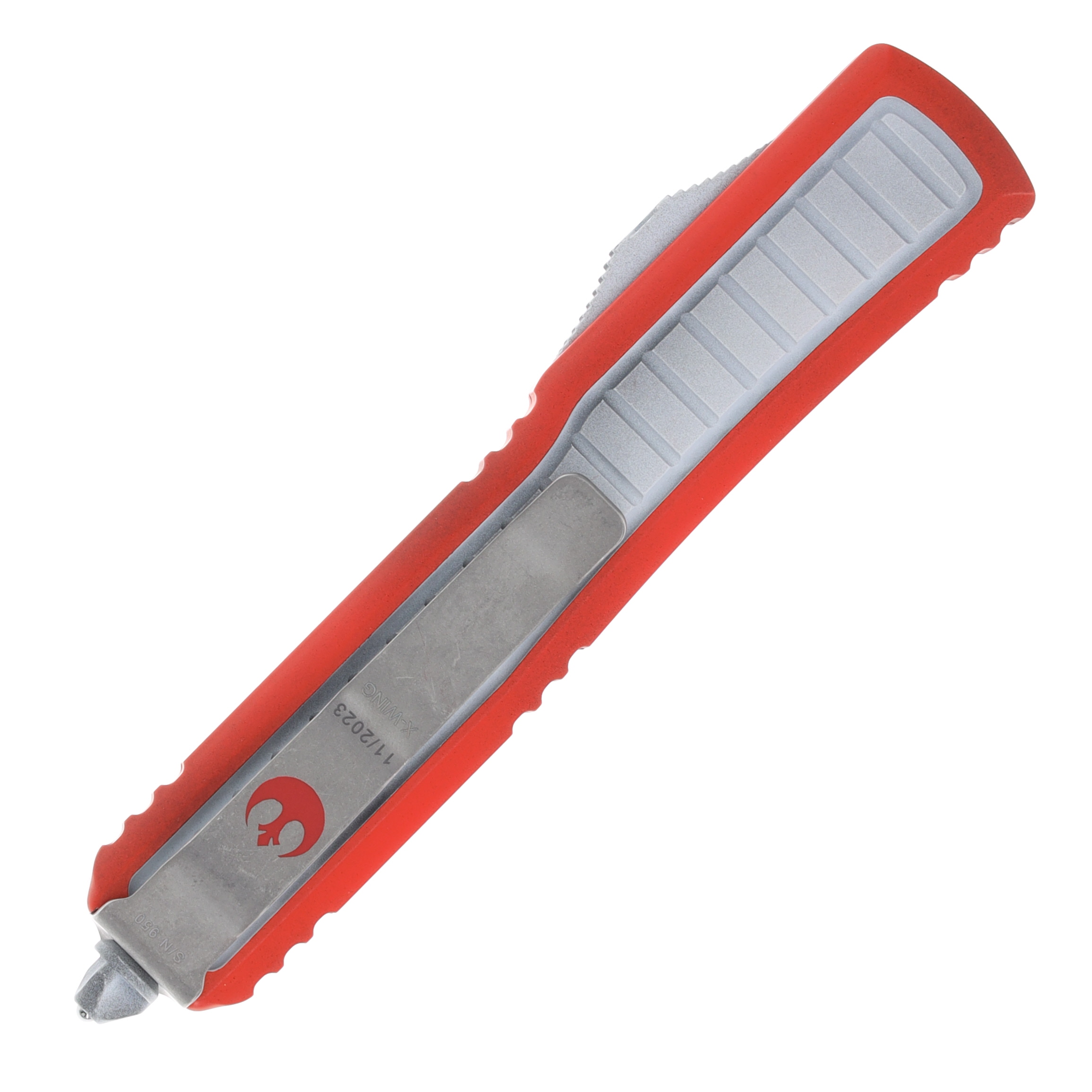 Microtech SMKW Exclus. X-Wing Ultratech OTF Auto Red Alum Apocalyptic Part Serr Tanto AUMT12311XW View 4