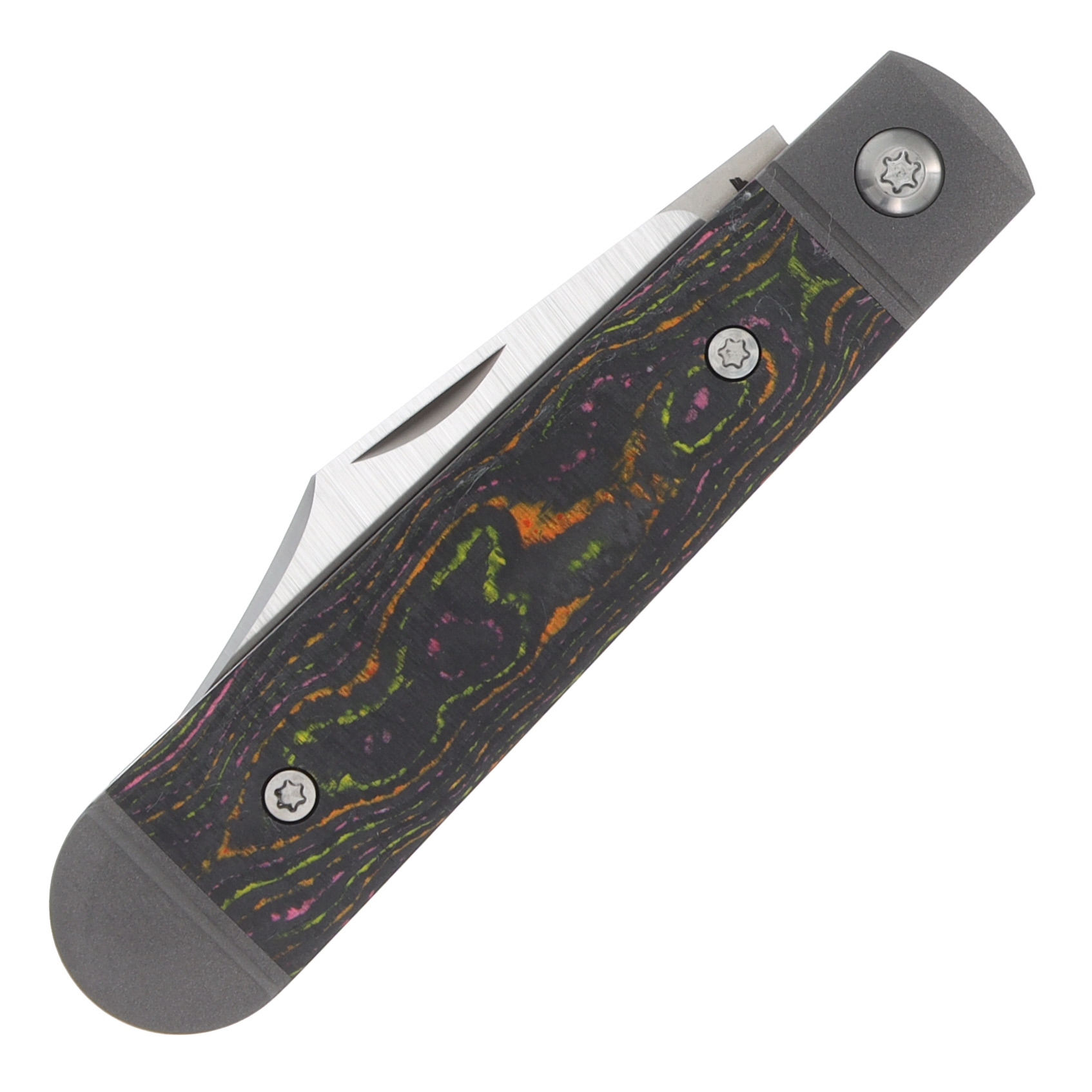 Jack Wolf Knives Little Bro Jack Folding Knife Party CamoCarbon Flo LILBR-01-CC-FLO View 5