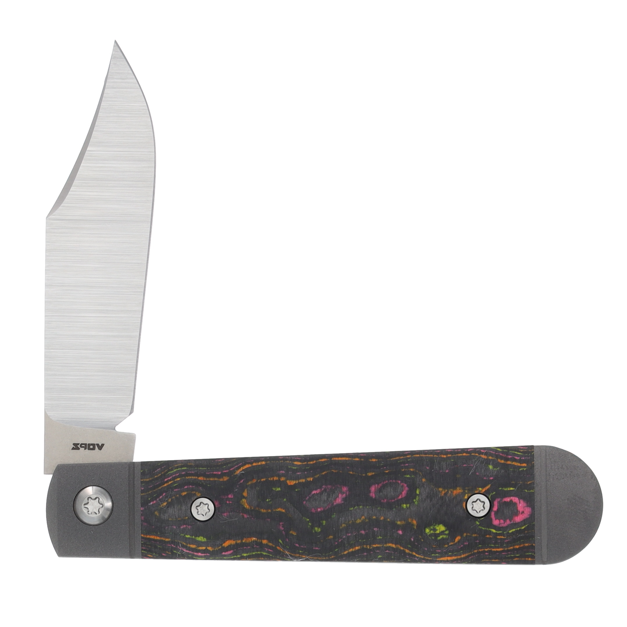Jack Wolf Knives Little Bro Jack Folding Knife Party CamoCarbon Flo LILBR-01-CC-FLO View 2