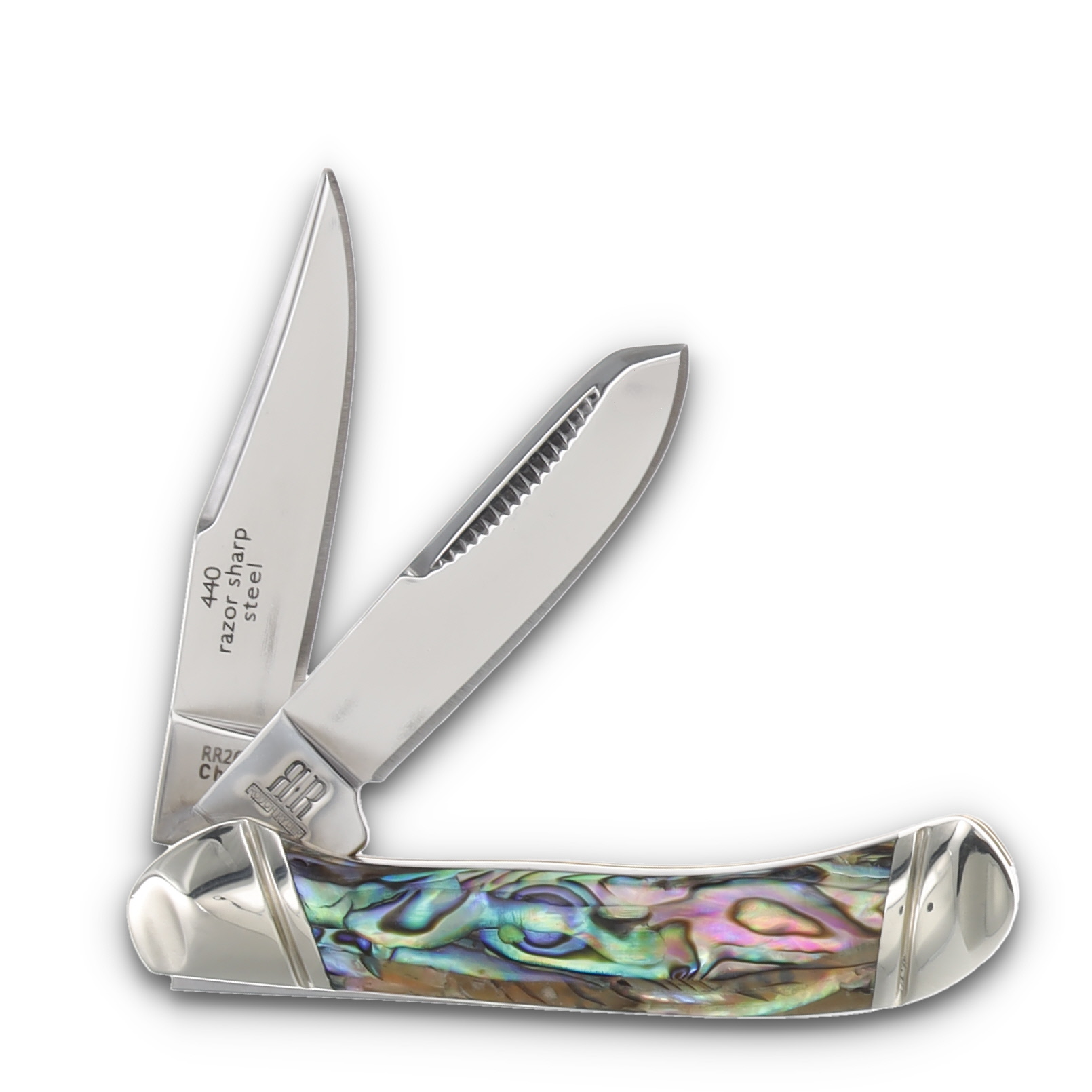 Rough Ryder Abalone Tiny Trapper Folding Knife RR2659 View 2