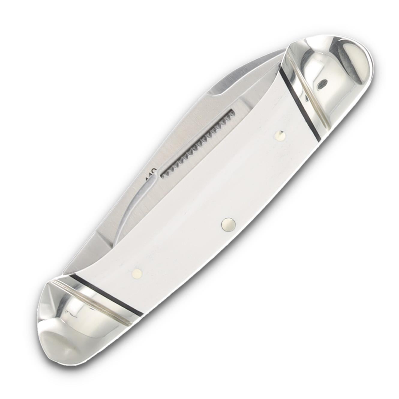Rough Ryder White Micarta Mini Canoe Folding Knife RR2661 View 4