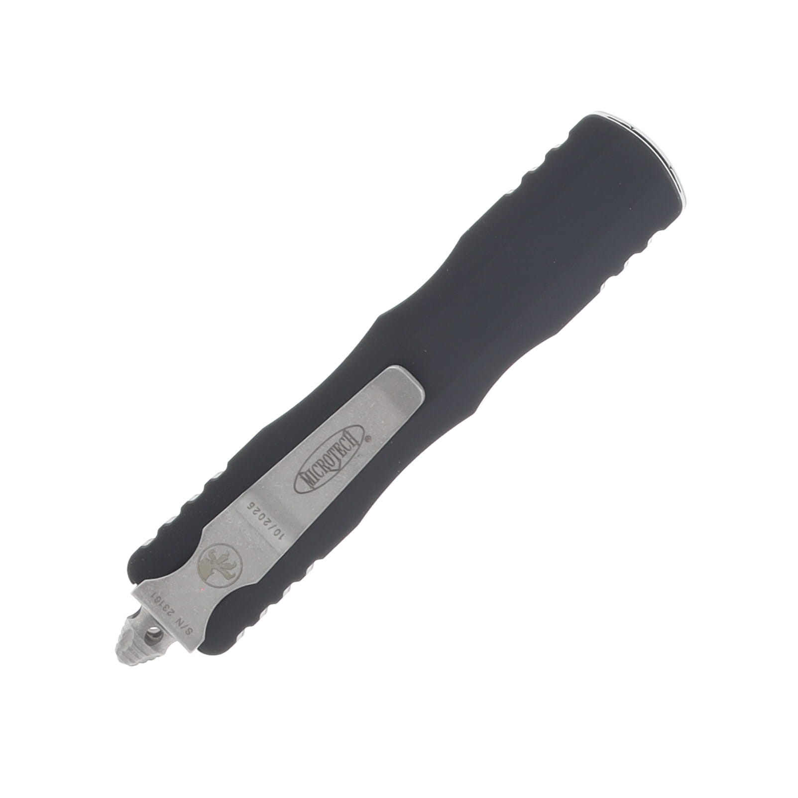 Microtech Dirac OTF Automatic Knife Stonewash Apocalyptic Dagger/Black AUMT22510AP View 4