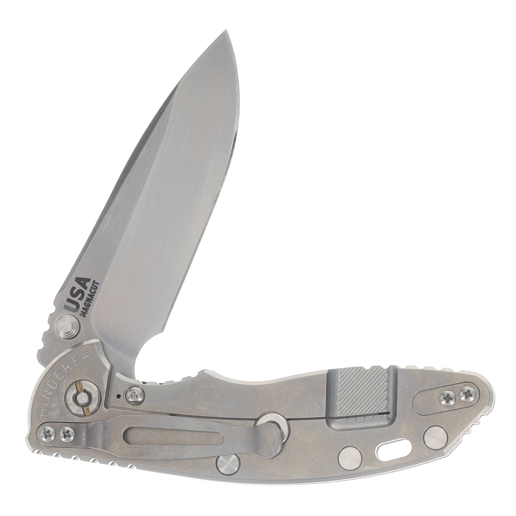Hinderer XM-18 3.5 Framelock Folding Knife (Stonewash 20CV Spear Point | Blue/Black G-10) KXM35SPESWBLBK View 4