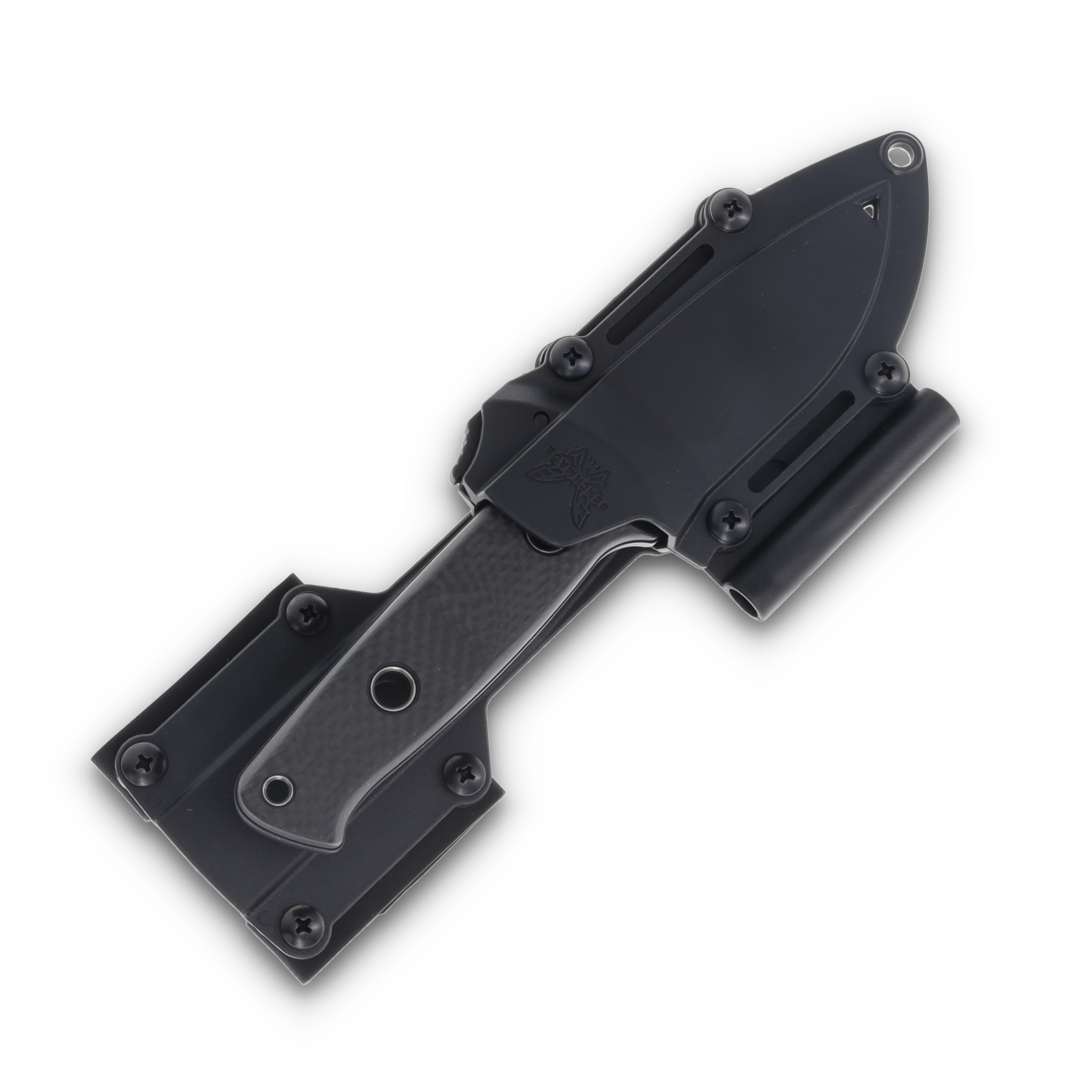 Benchmade 165BK Mini Bushcrafter Fixed Blade Shane Sibert Design Cerakote Cru-Wear/Carbon Fiber BM165BK View 9
