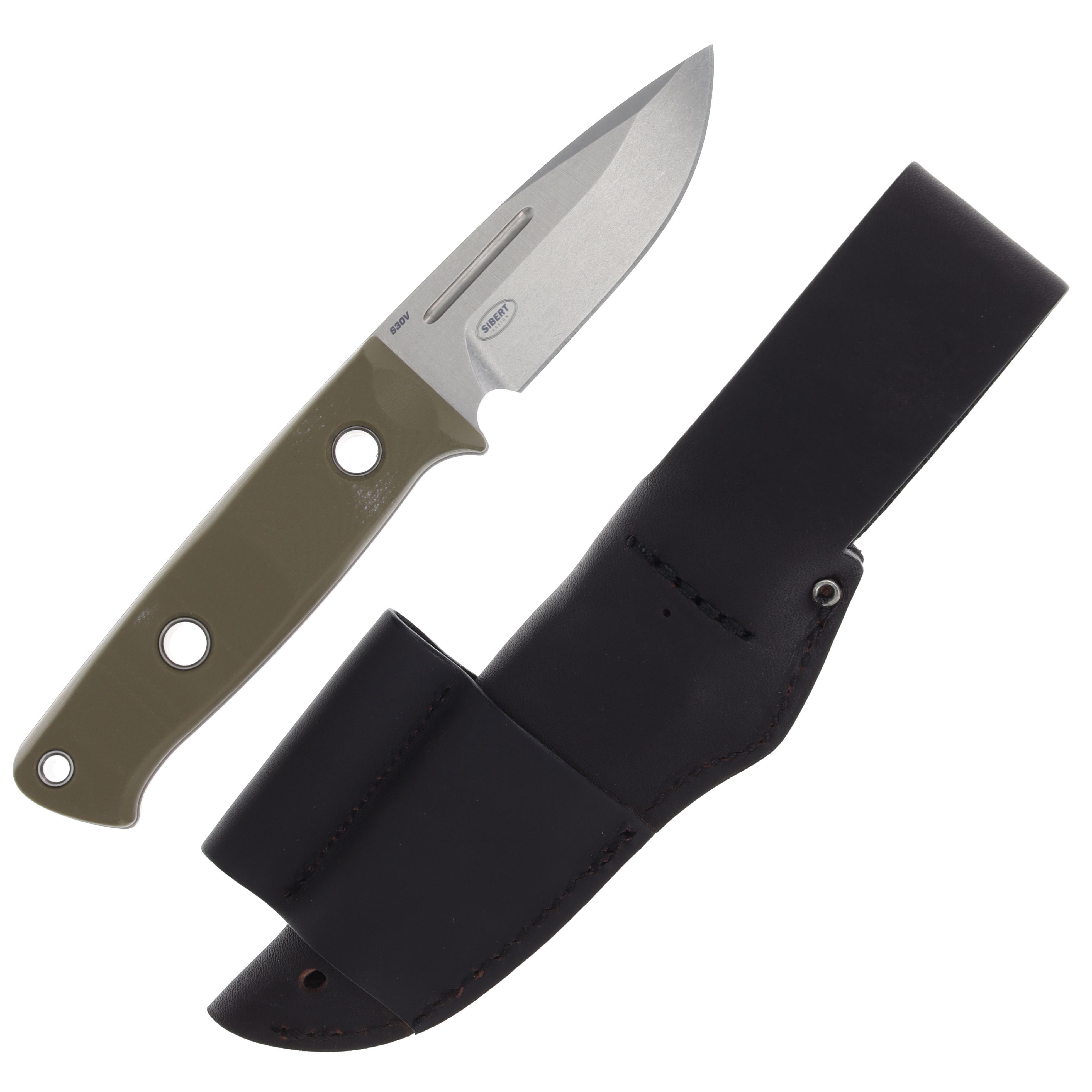 Benchmade 165-1 Mini Bushcrafter Fixed Blade Stonewash S30V Green G-10 BM165-1 View 2