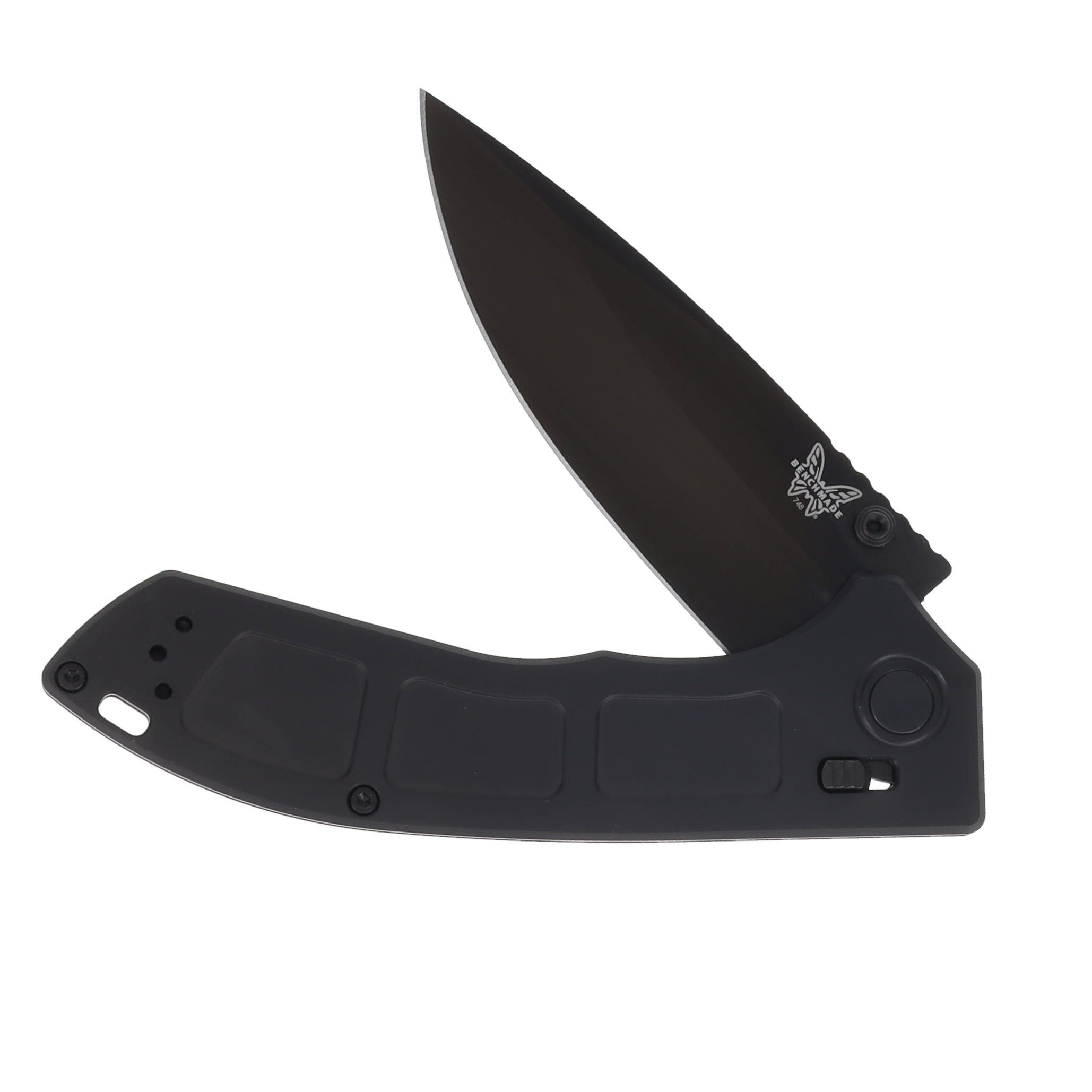 Benchmade Narrows Folding Knife 3.5in Plain Edge Titanium AXIS Lock BM748BK-01 View 3