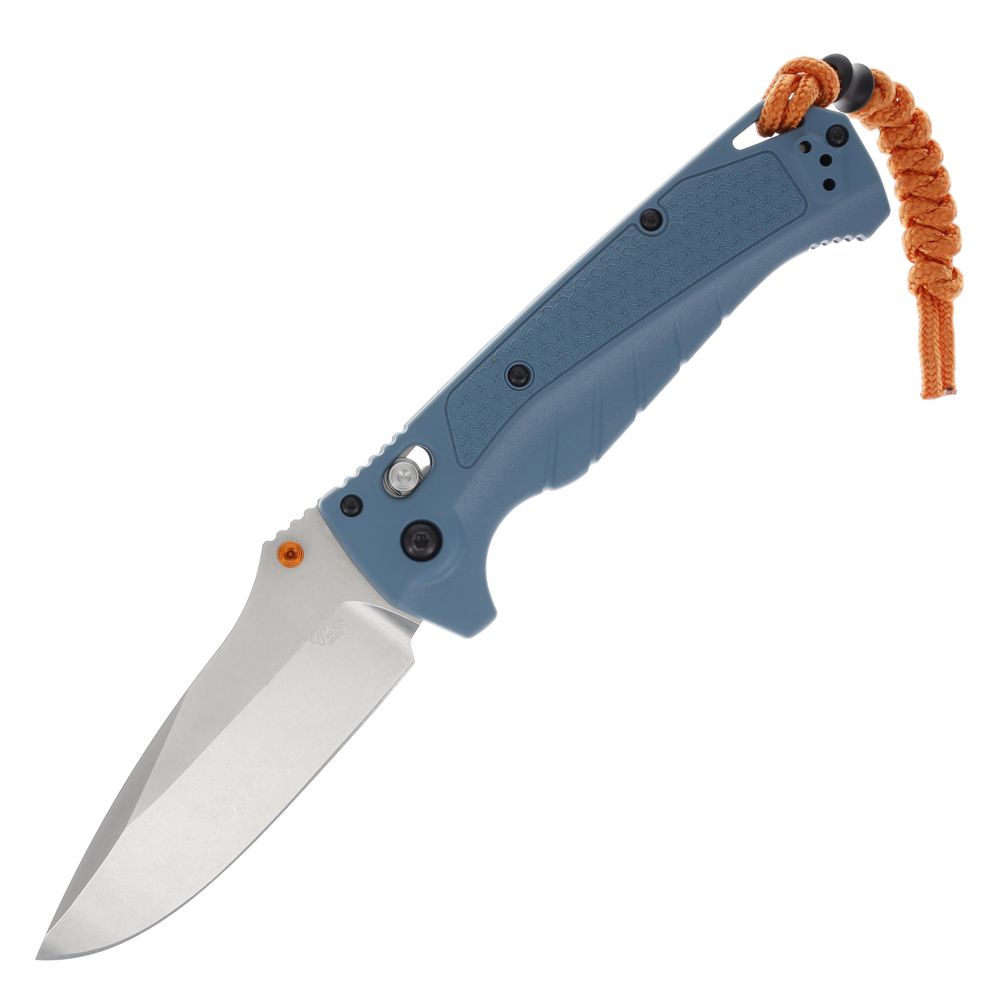 Benchmade Adira Folding Knife 3.88in Stonewash MagnaCut Depth Blue Grivory BM18060 View 1