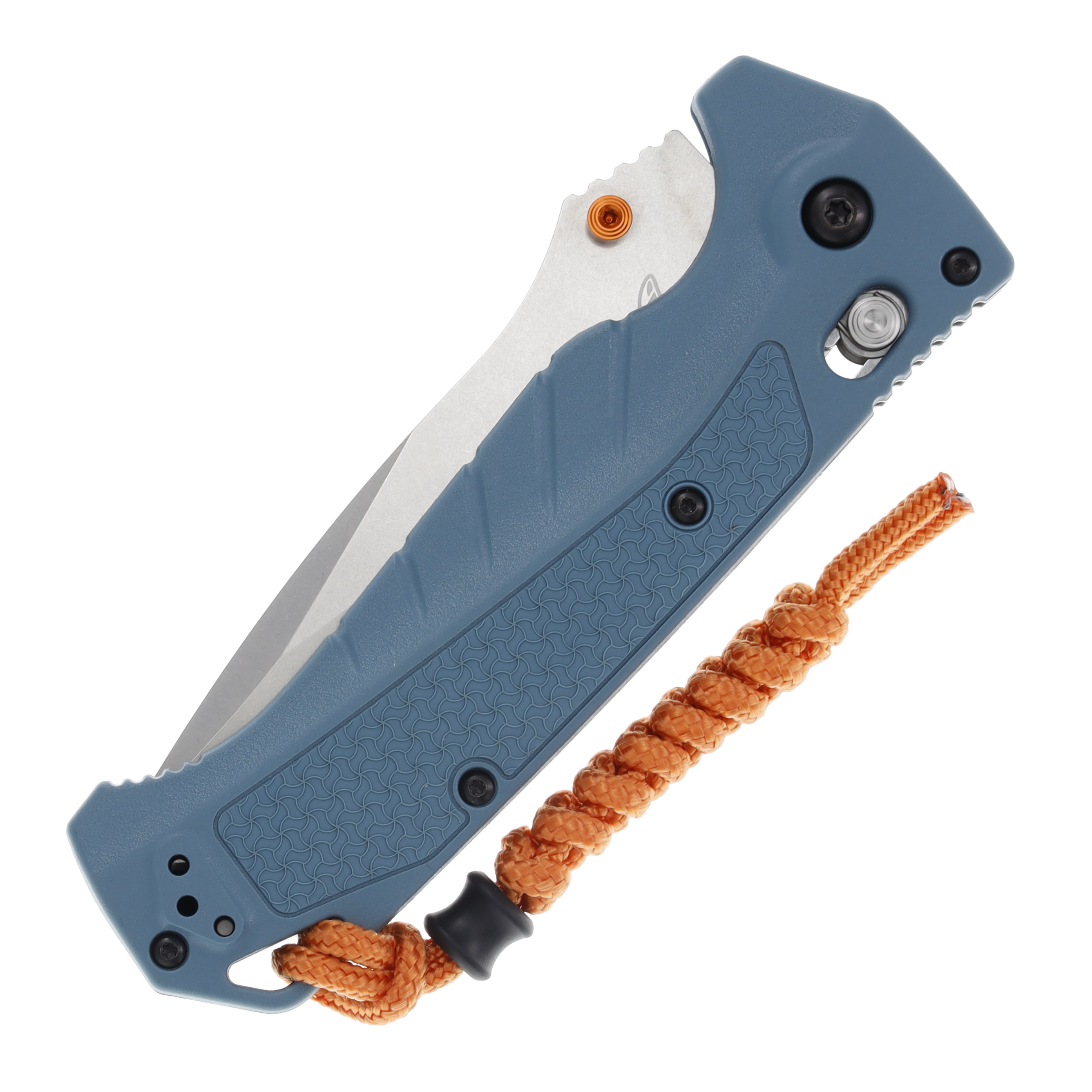 Benchmade Adira Folding Knife 3.88in Stonewash MagnaCut Depth Blue Grivory BM18060 View 3