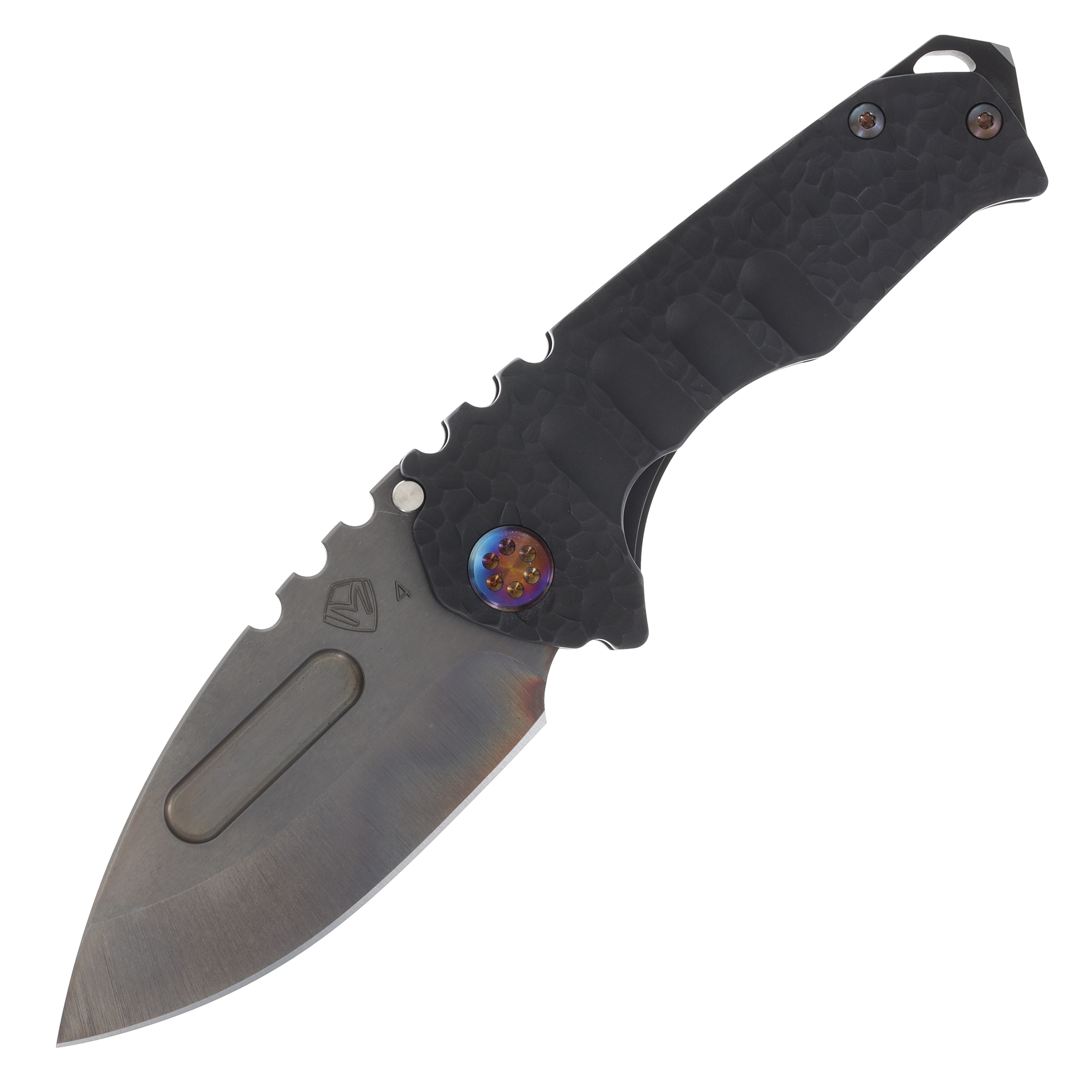 Medford Praetorian Genesis T Framelock Folding Knife Vulcan S45VN/Hammered PVD Handles with Flamed Hardware MK0294VD-30PV-TFCP-BP View 1
