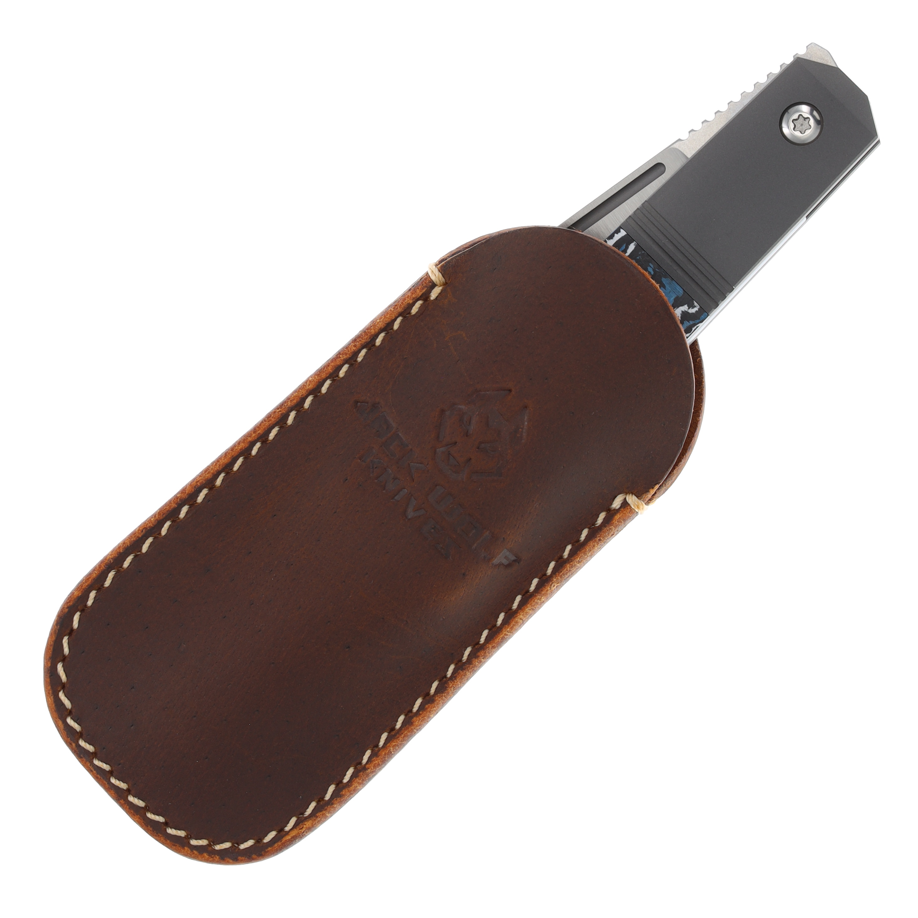 Jack Wolf Knives After Hours Jack Frost Fat Carbon 3.15in Plain Satin Sheepsfoot AFTER-01-FC-FROST View 9
