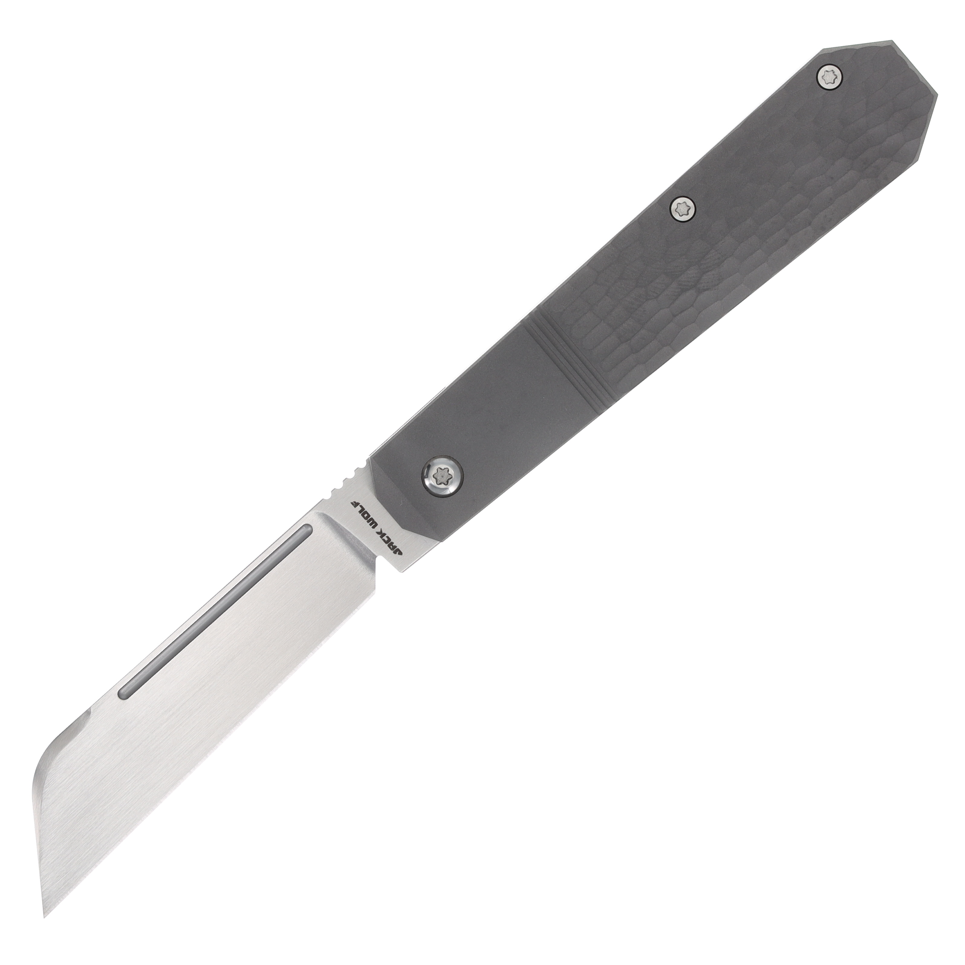 Jack Wolf After Hours Jack Jigged Titanium 3.15in Plain Satin Sheepsfoot View 3