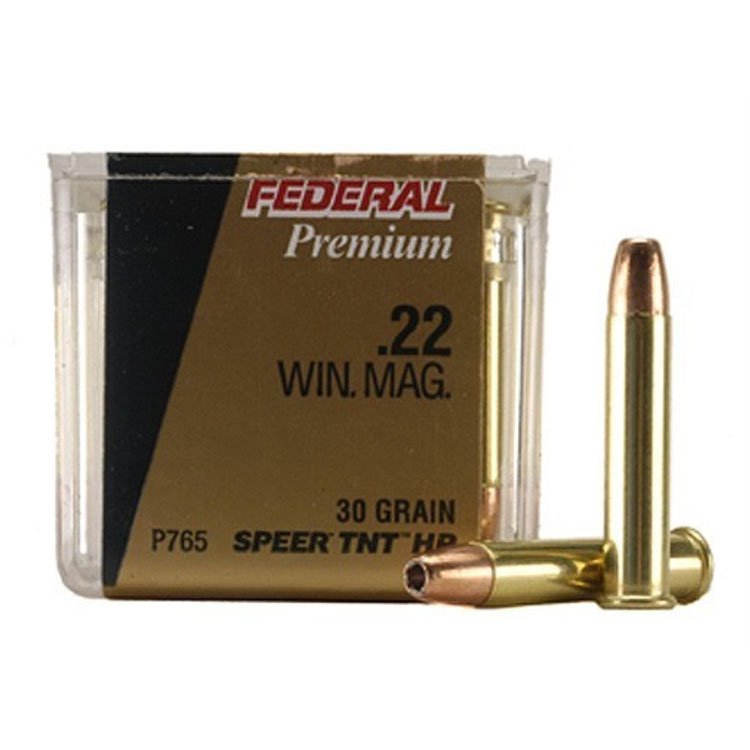 Federal Premium Speer TNT 22 WMR 50 Rounds Brass Rimfire 30 Grain Speer TNT HP P765 View 1