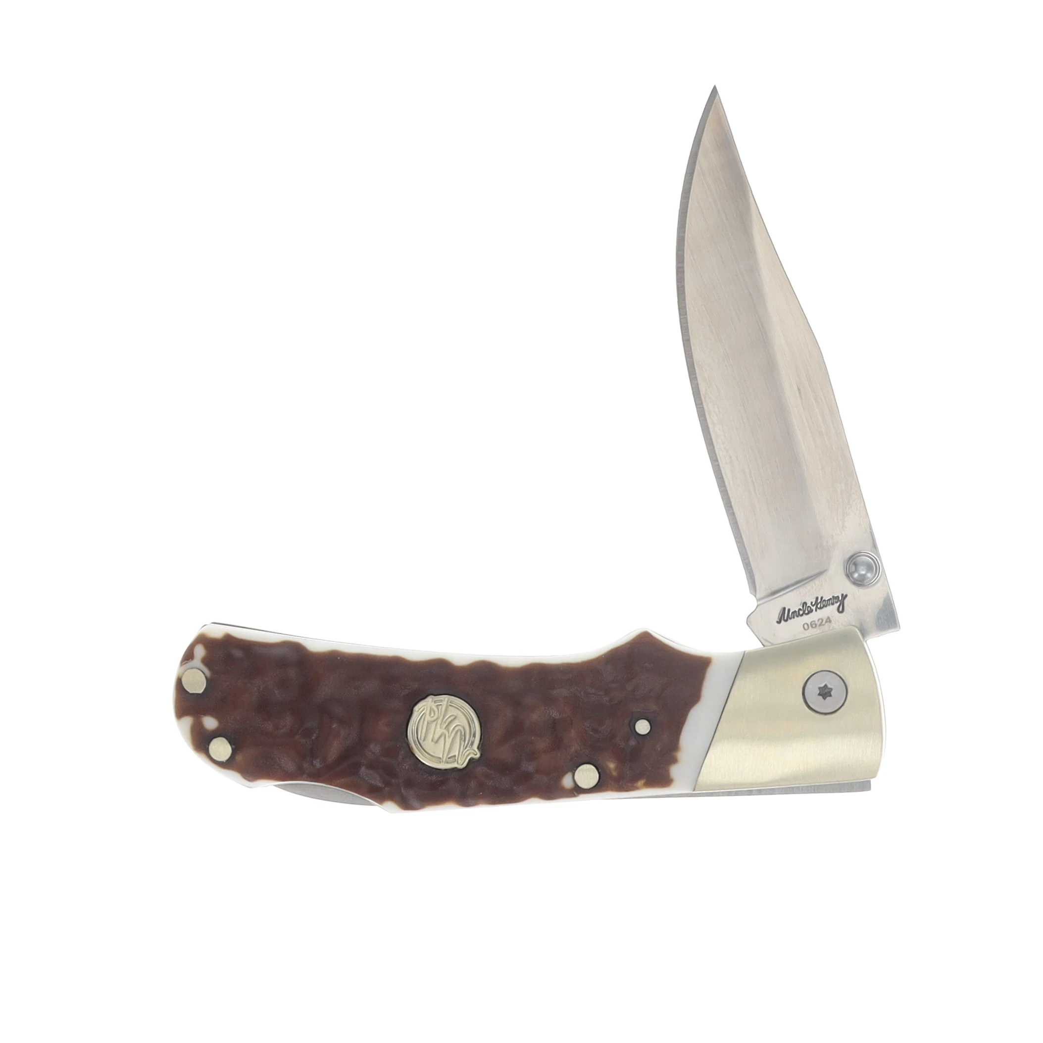 Uncle Henry Next Gen Series 7UH Staglon 3in Plain Polished Clip Point 1209470 View 3