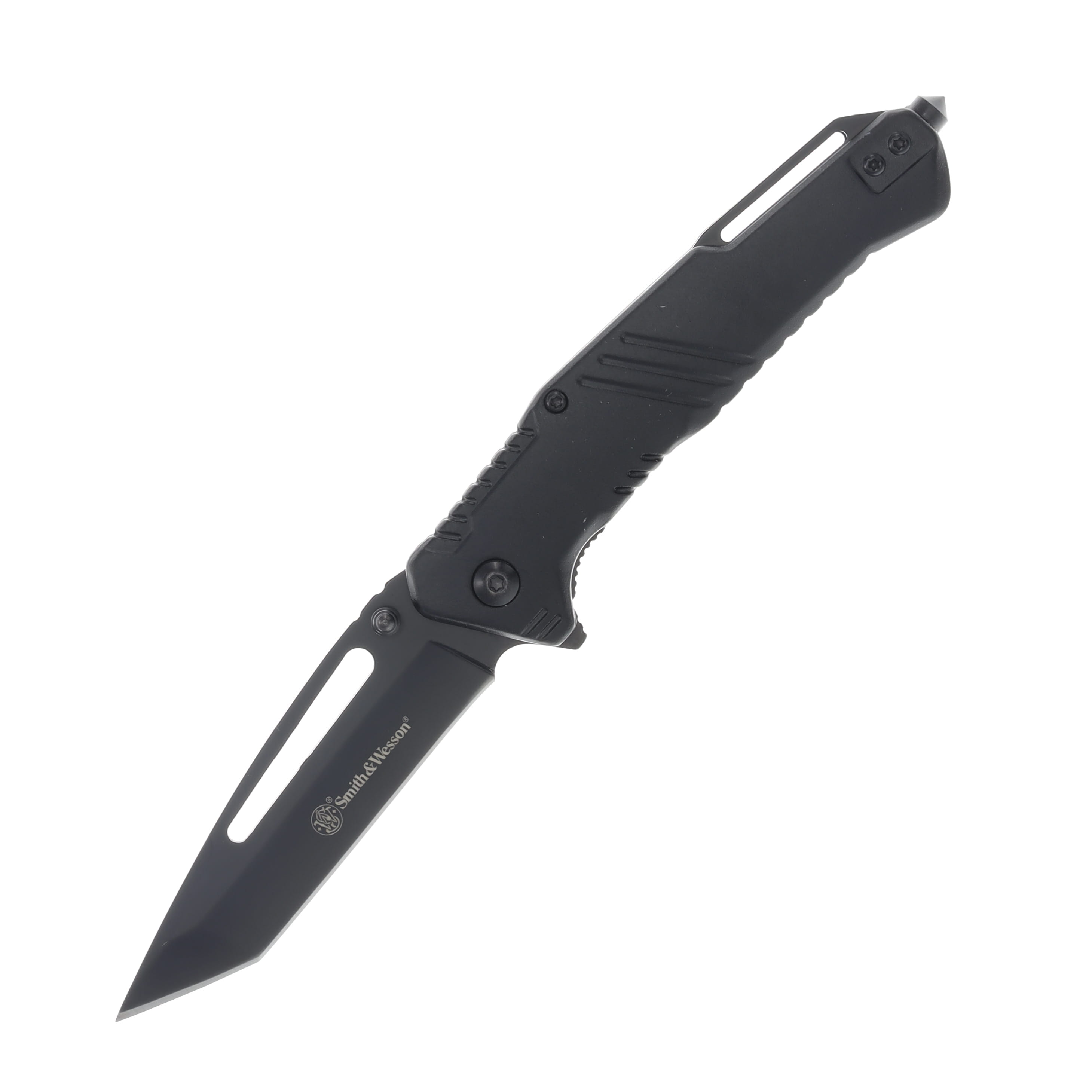 Smith & Wesson Extreme Ops Folding Knife 3.5in Black Plain Tanto Blade 1209518 View 1