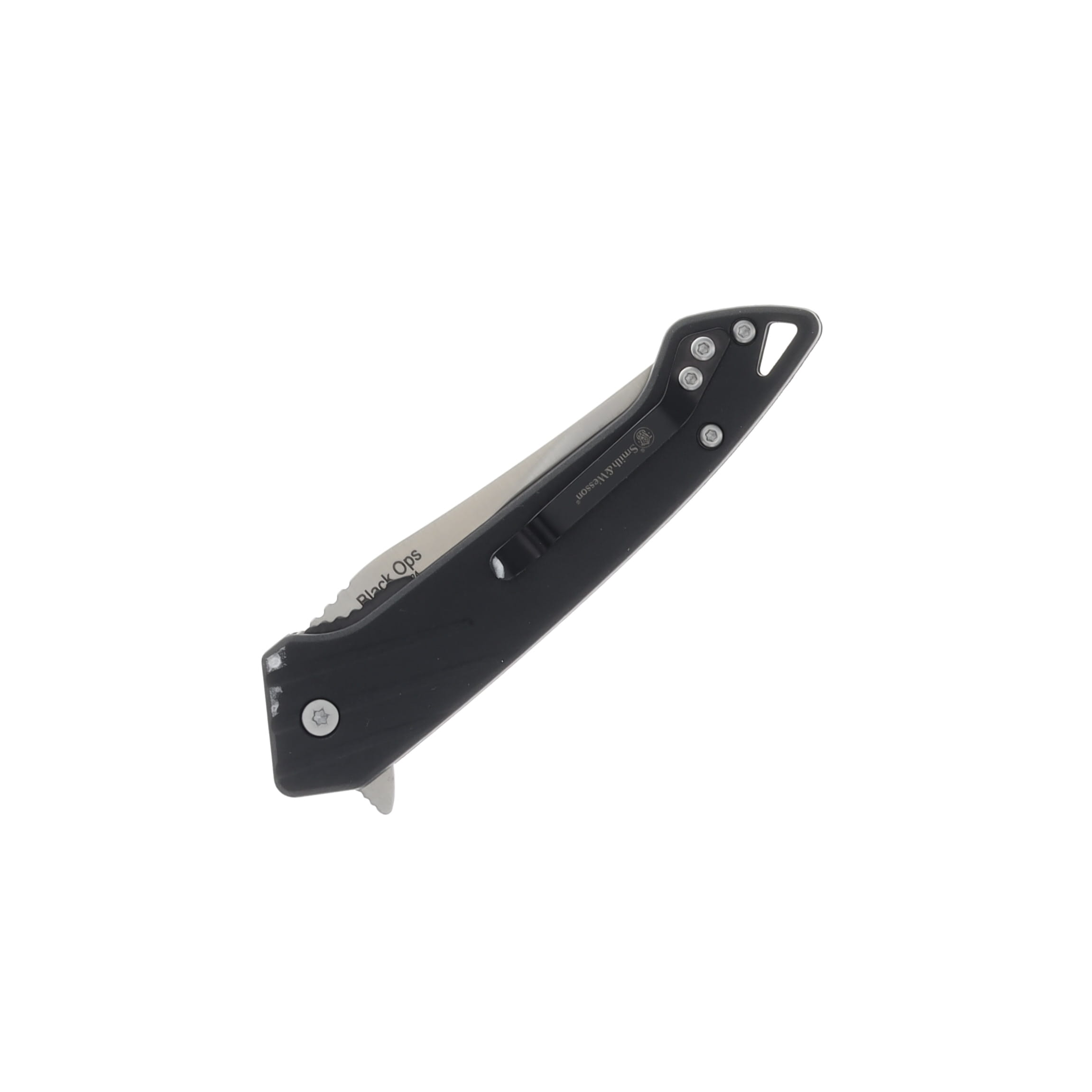 Smith & Wesson Black Ops Recurve Folding Knife 3in Clip Point Blade 1205899 View 2
