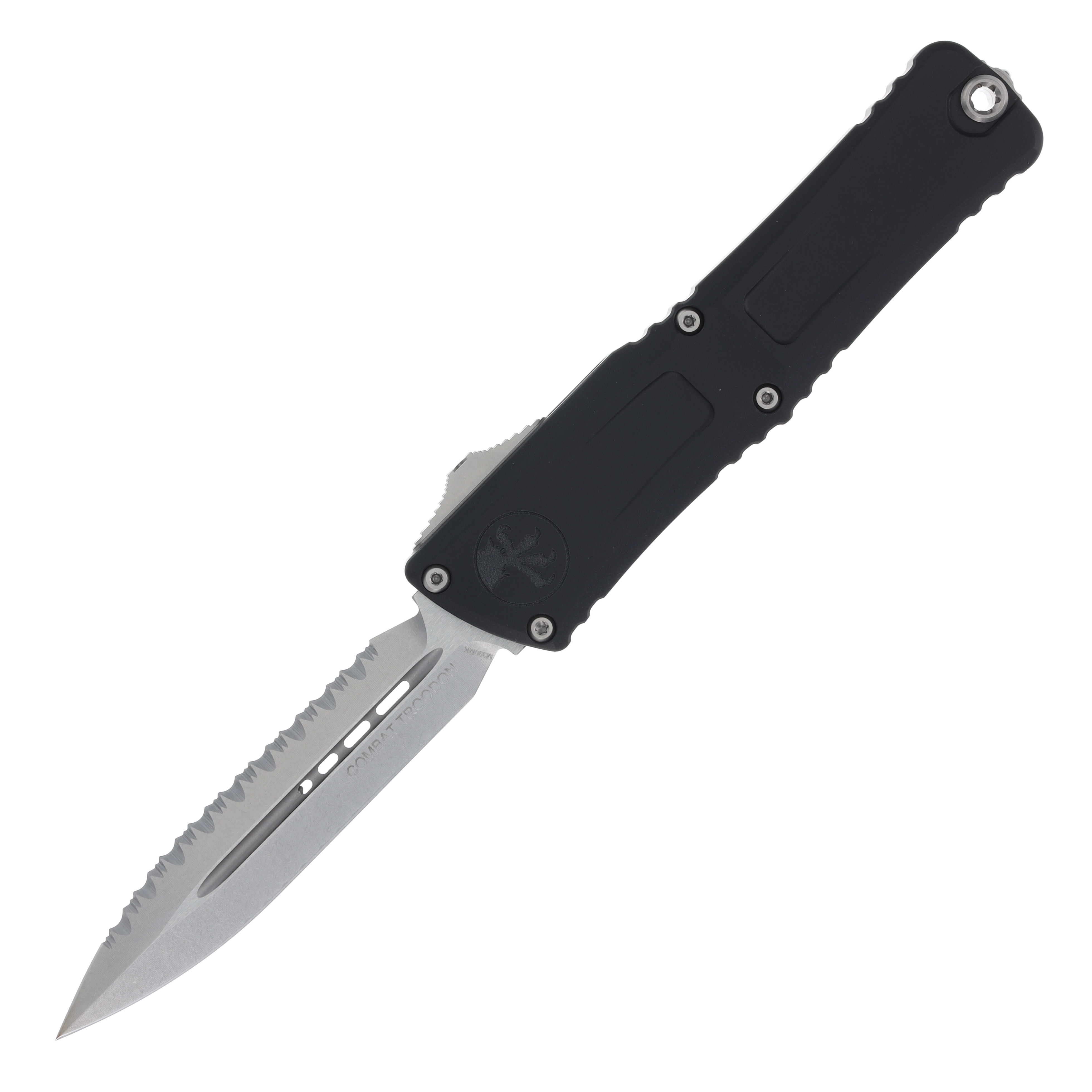 Microtech Combat Troodon OTF Serrated Stonewash M390MK 3.81" Dagger Black AUMT114212 View 1