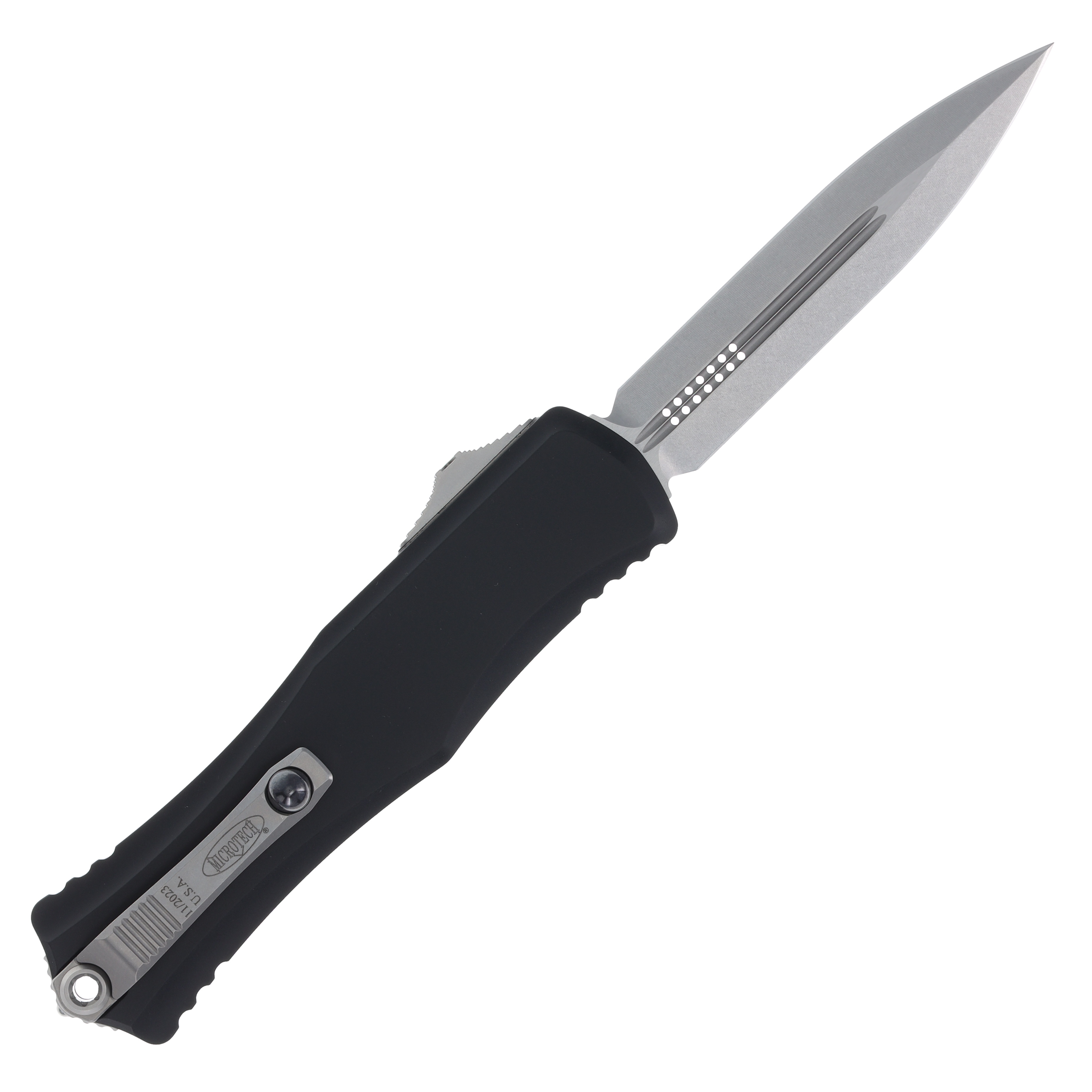 Microtech Hera OTF SE Automatic Knife 3.08in Plain Anodized Aluminum AUMT170210 View 2