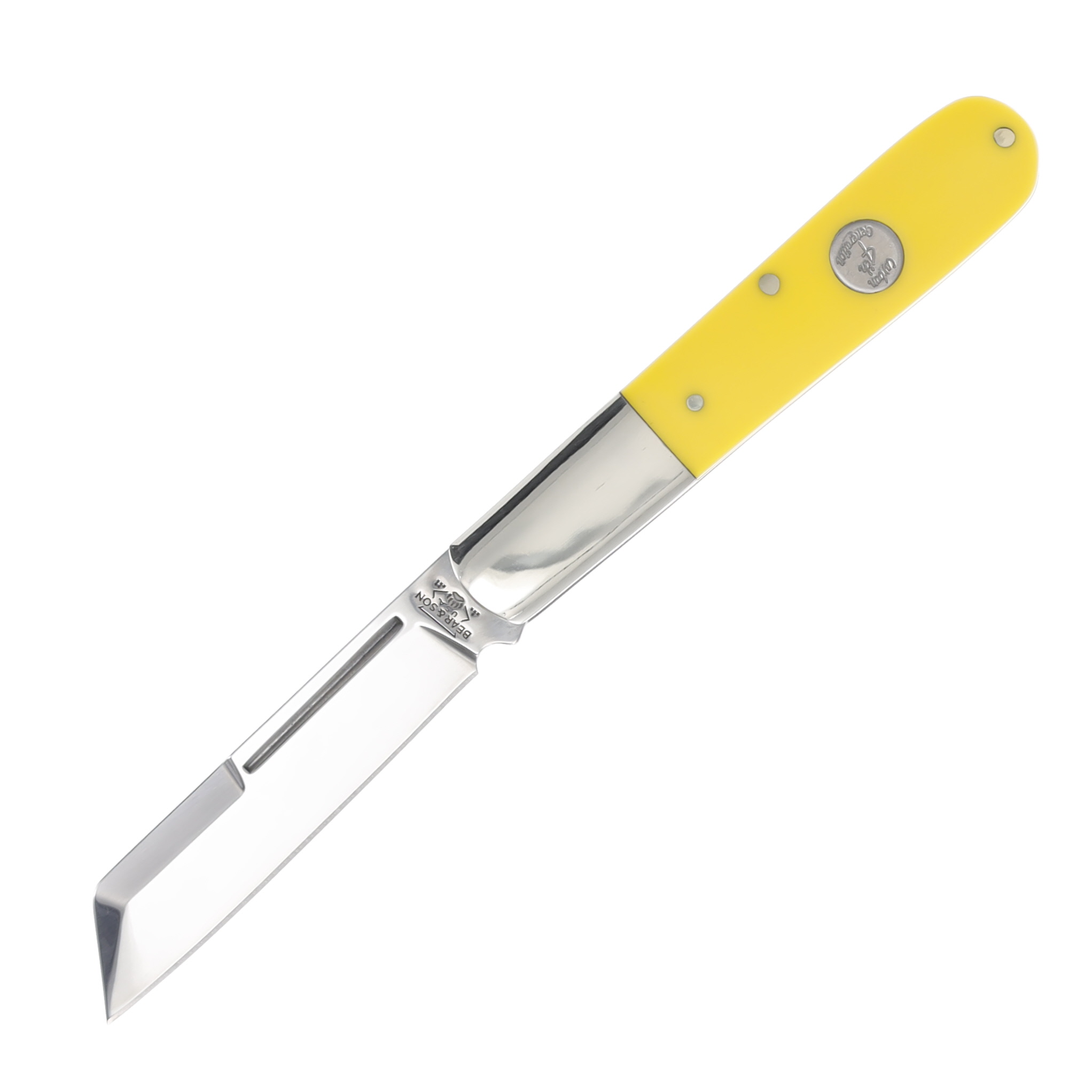 Bear & Son Barlow Folding Knife Yellow Delrin BRC3180 View 5