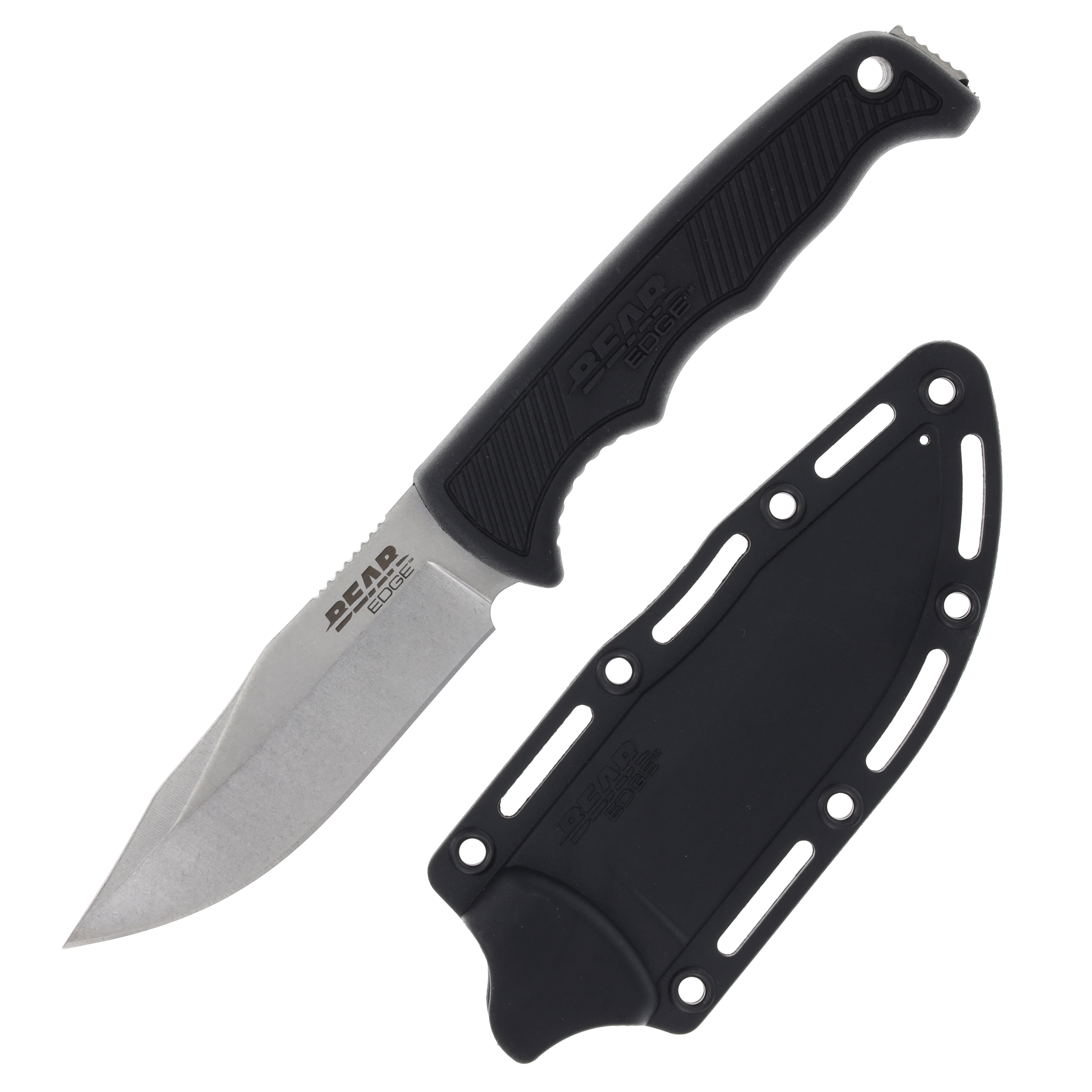 Bear & Son Cushioned Utility Grip 3.62 Inch Plain Satin Clip Point BR61135 View 1