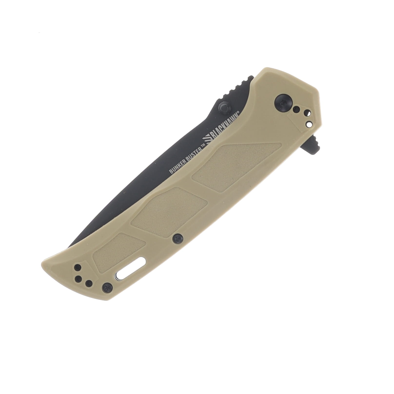 Blackhawk Bunker Buster Folding Knife DLC Drop Point D2/Tan Zytel BHBB401TN View 5