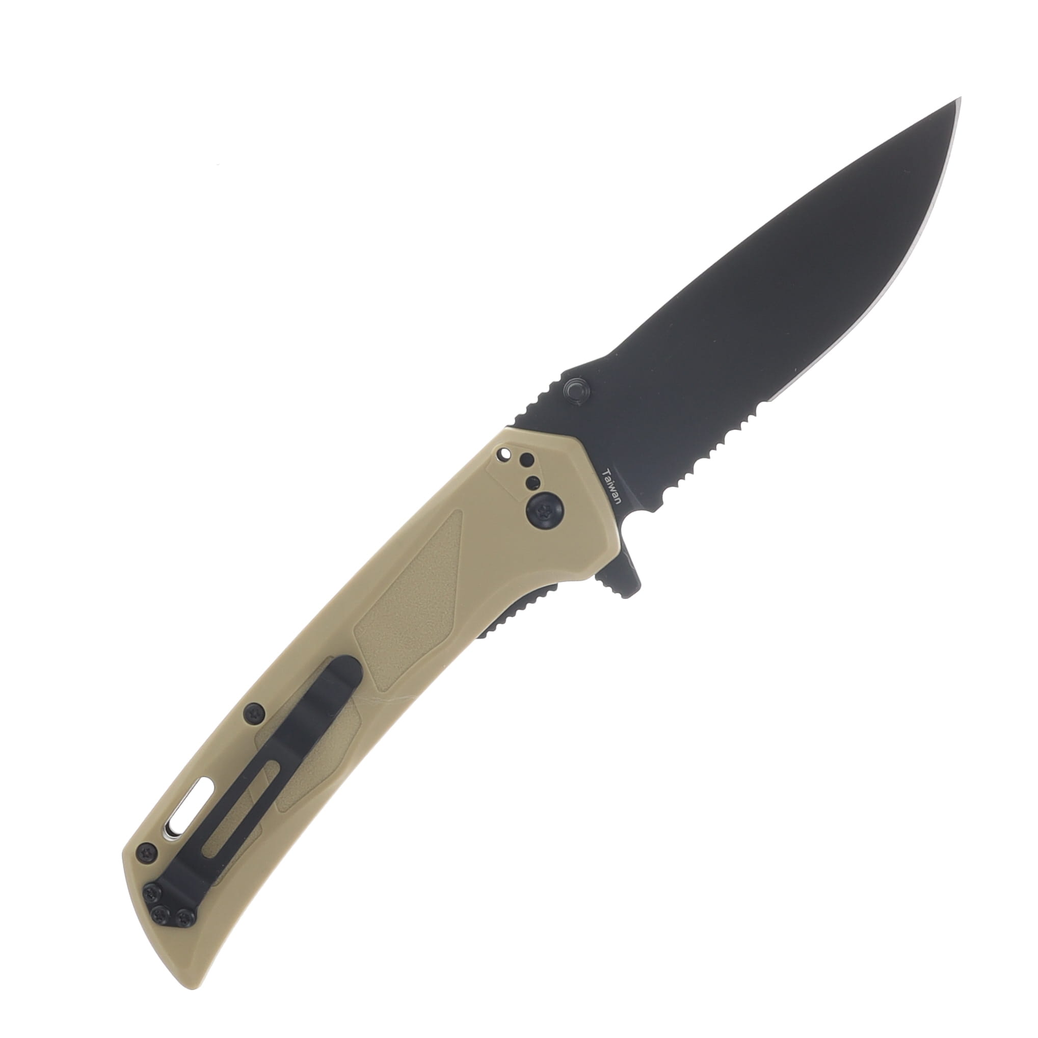 Blackhawk Bunker Buster Folding Knife DLC Drop Point D2/Tan Zytel BHBB401TN View 2