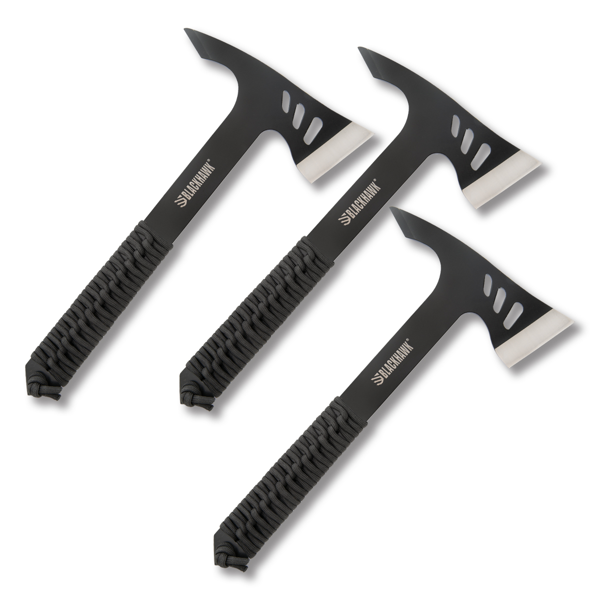 Blackhawk Direct Hawk 3 pc Throwing Tomahawks With Ballistic Sheath BHDHK01BK View 1