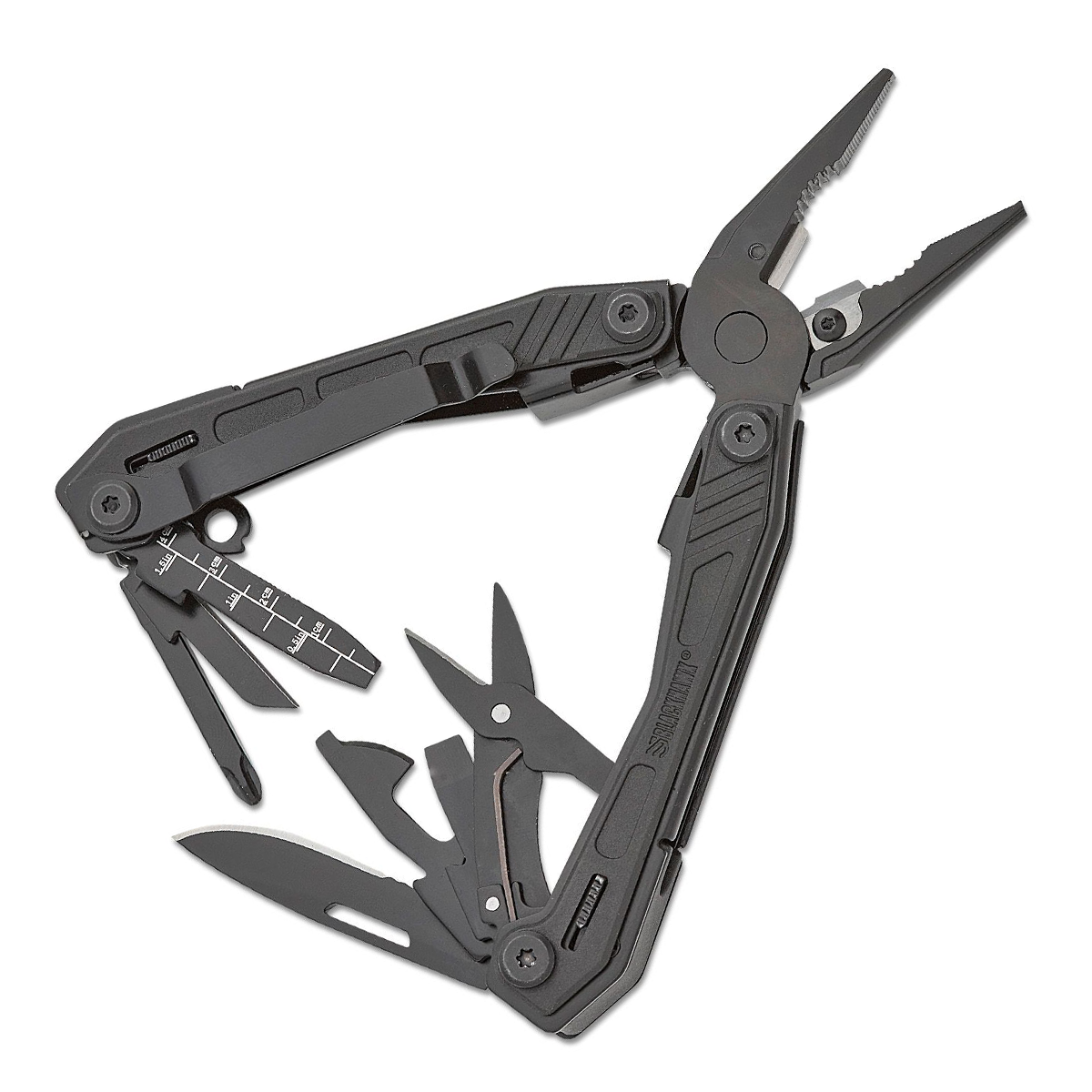 Blackhawk EDC Multi Tool Black Zytel Covers On Handle Injection Molded Sheath BHMT20BK View 2
