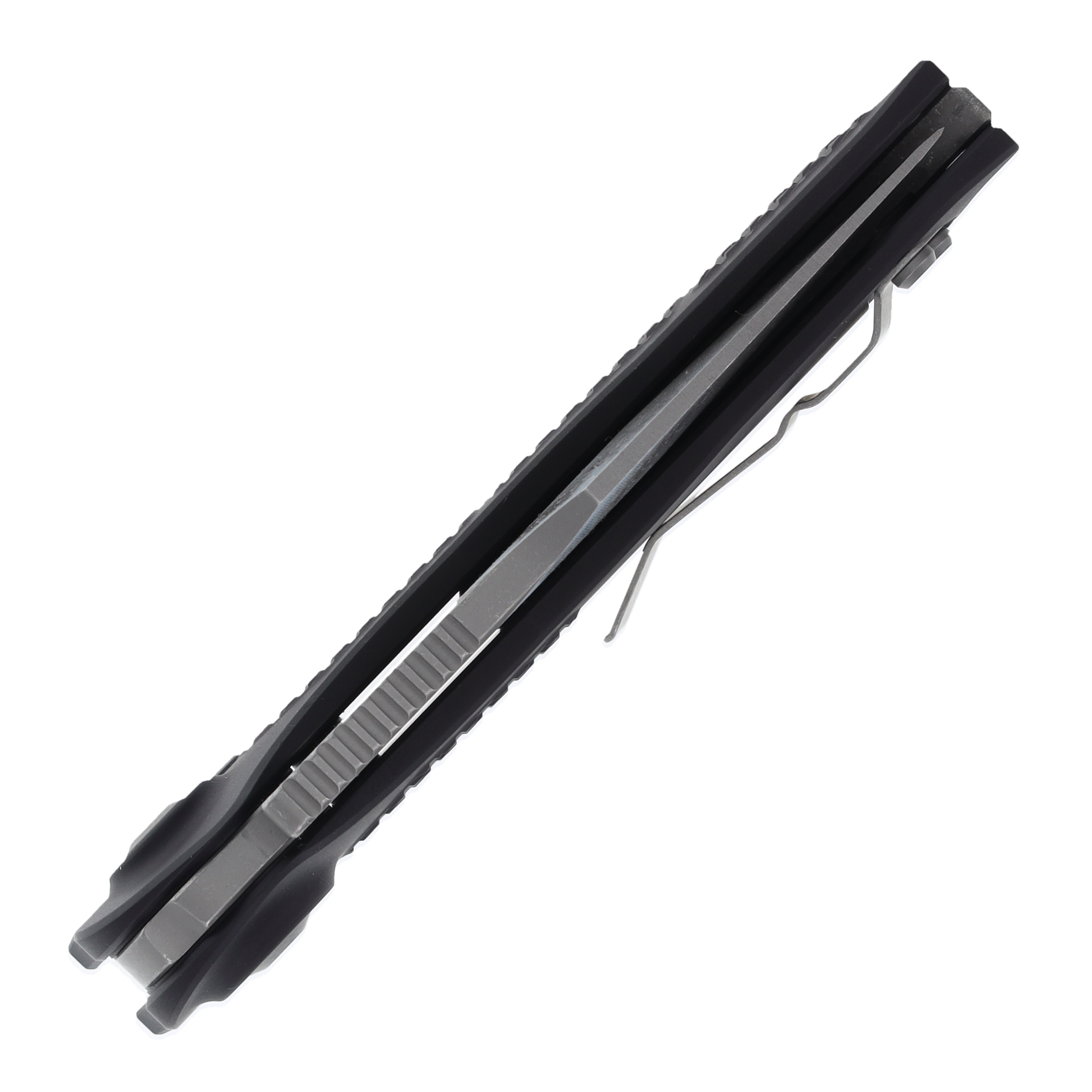 Microtech Stitch-A Automatic Knife 3.75" Half Serrated Apocalyptic Spear Point Black AUMT16911AP View 5