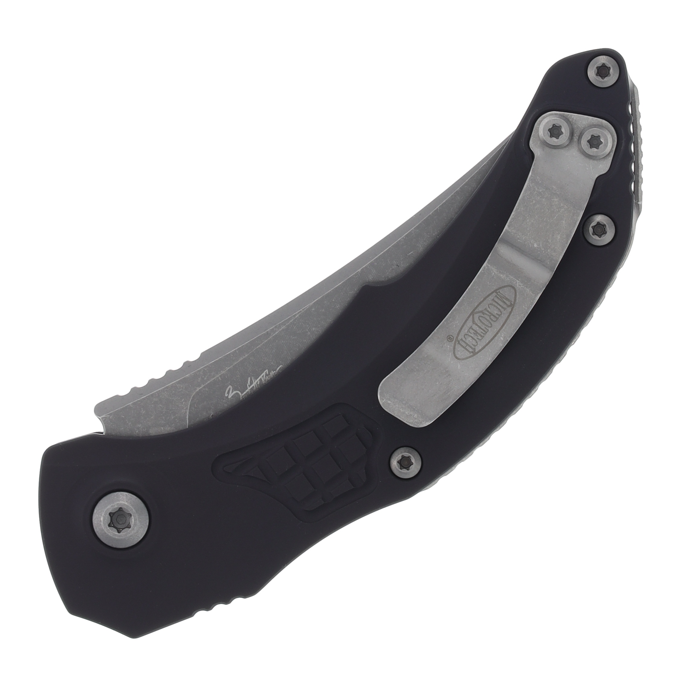 Microtech Brachial Automatic Knife Serrated Apocalyptic Standard View 4