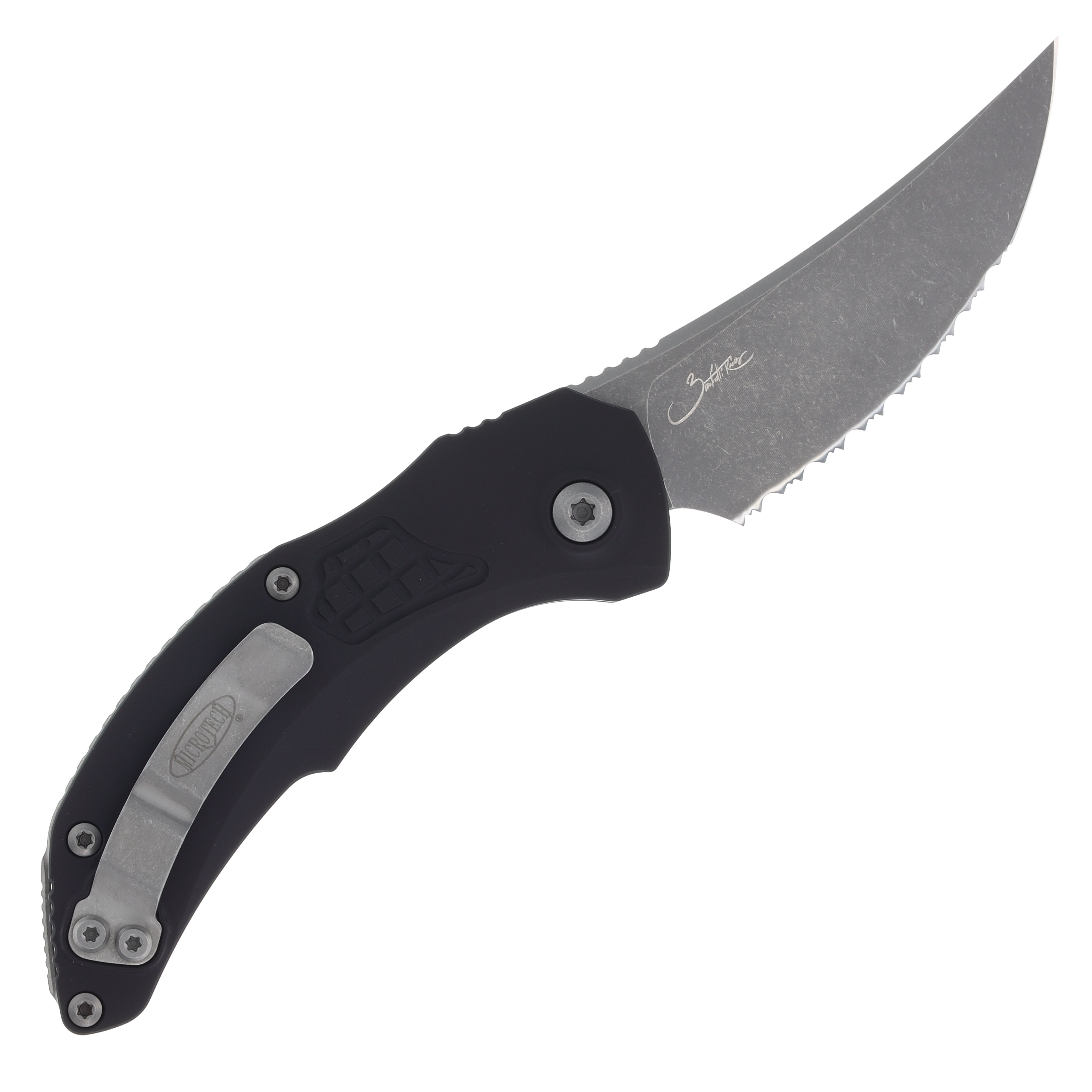 Microtech Brachial Automatic Knife Serrated Apocalyptic Standard View 2