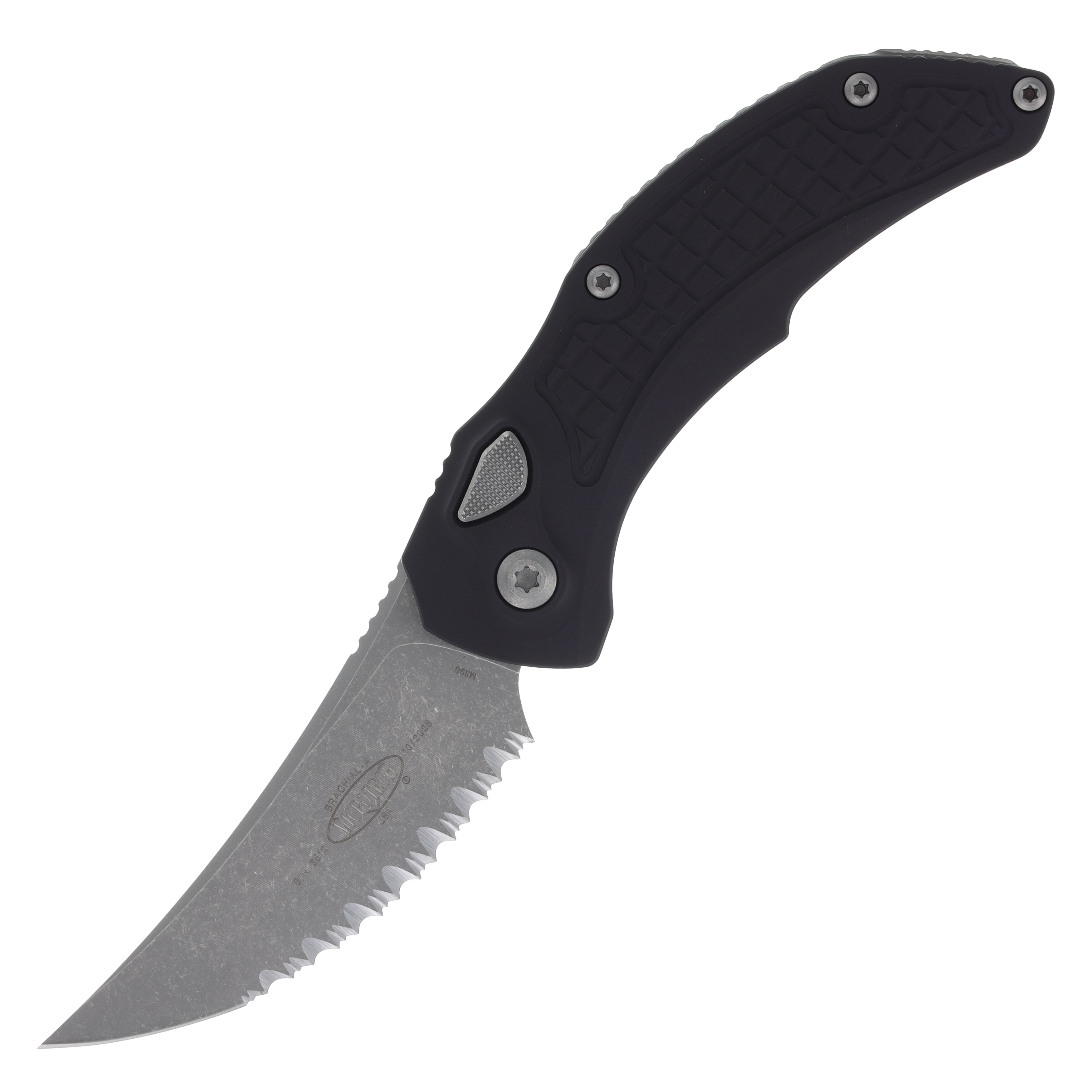Microtech Brachial Automatic Knife Serrated Apocalyptic Standard View 1