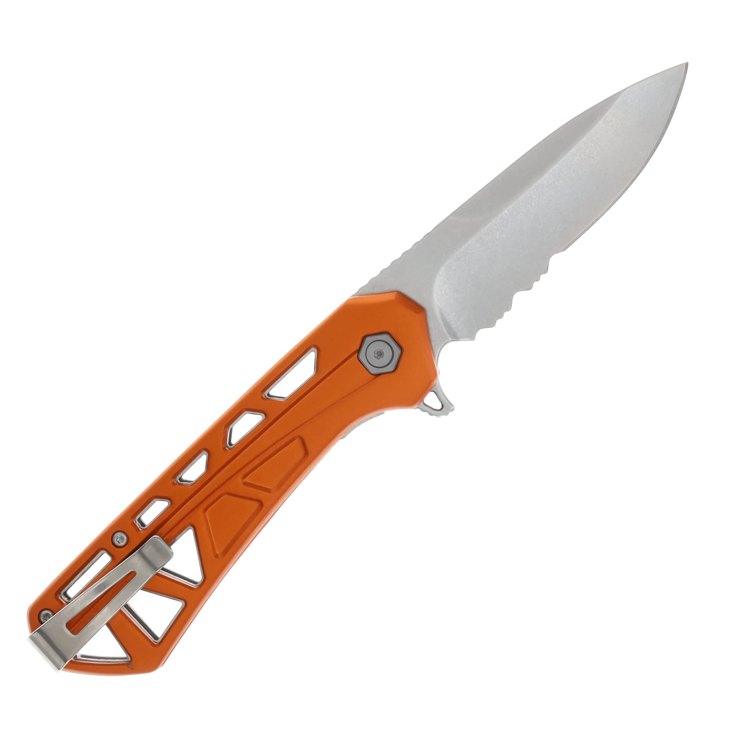 Buck 812 Trace 3.23in Satin 7Cr17 Drop Point Orange BU13756 View 2