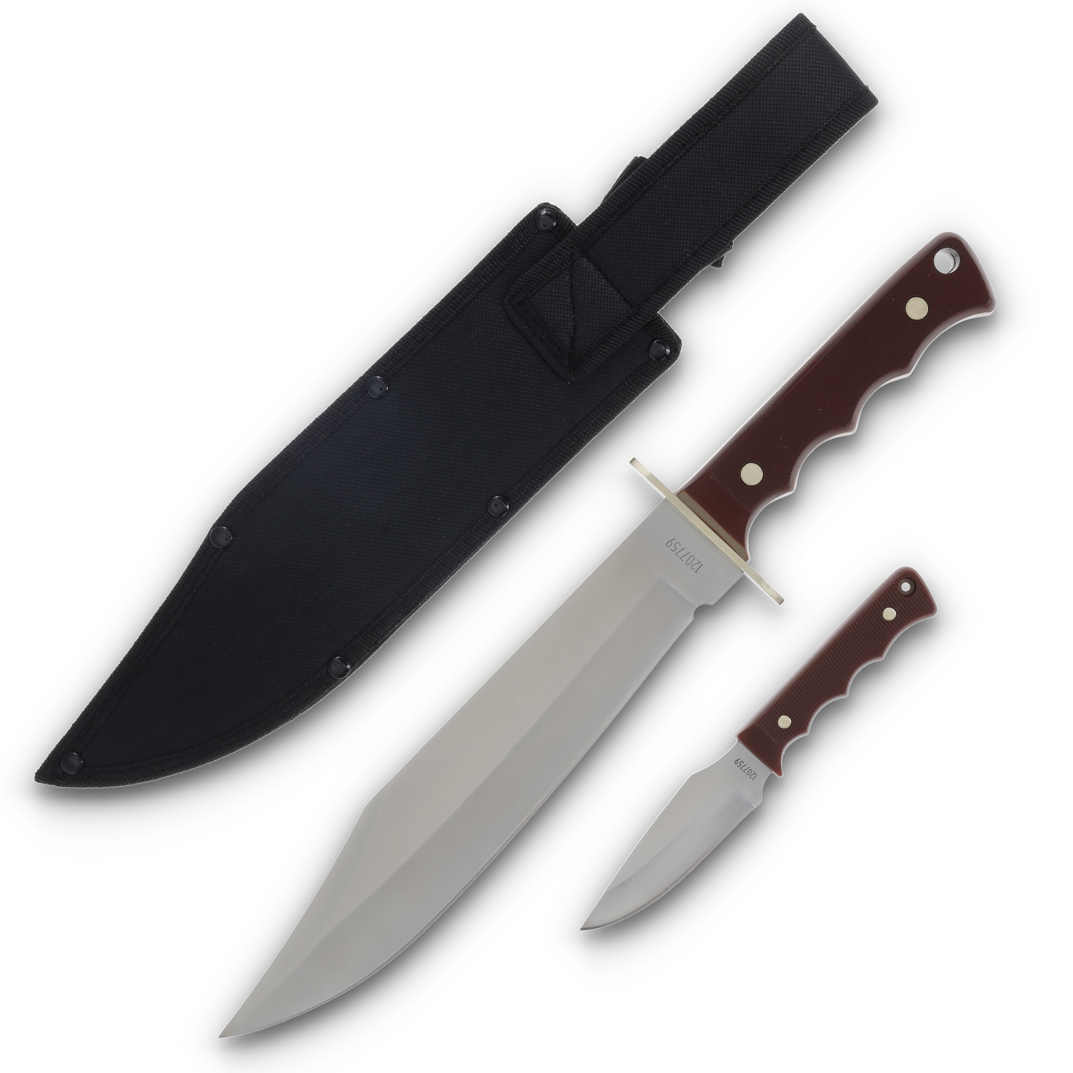 Old Timer Bowie Fixed Blade Combo Sawcut POM W/Sheath 1207759 View 2