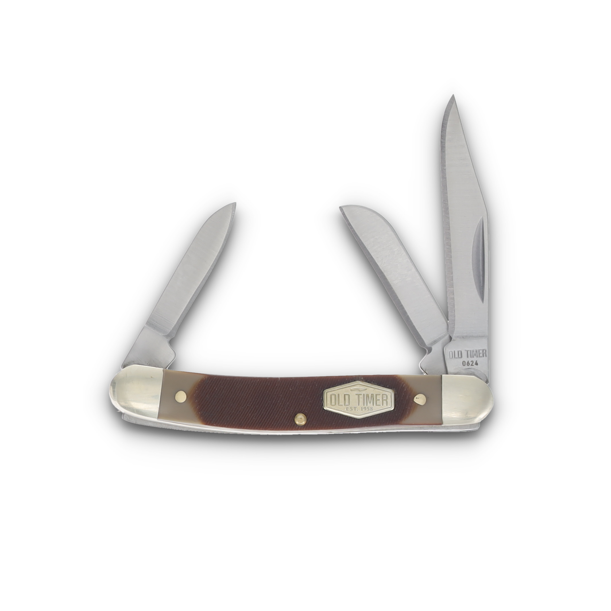 Old Timer 3pc Sawcut Bone Pocket Knife Set With Gift Tin 1207768 View 5