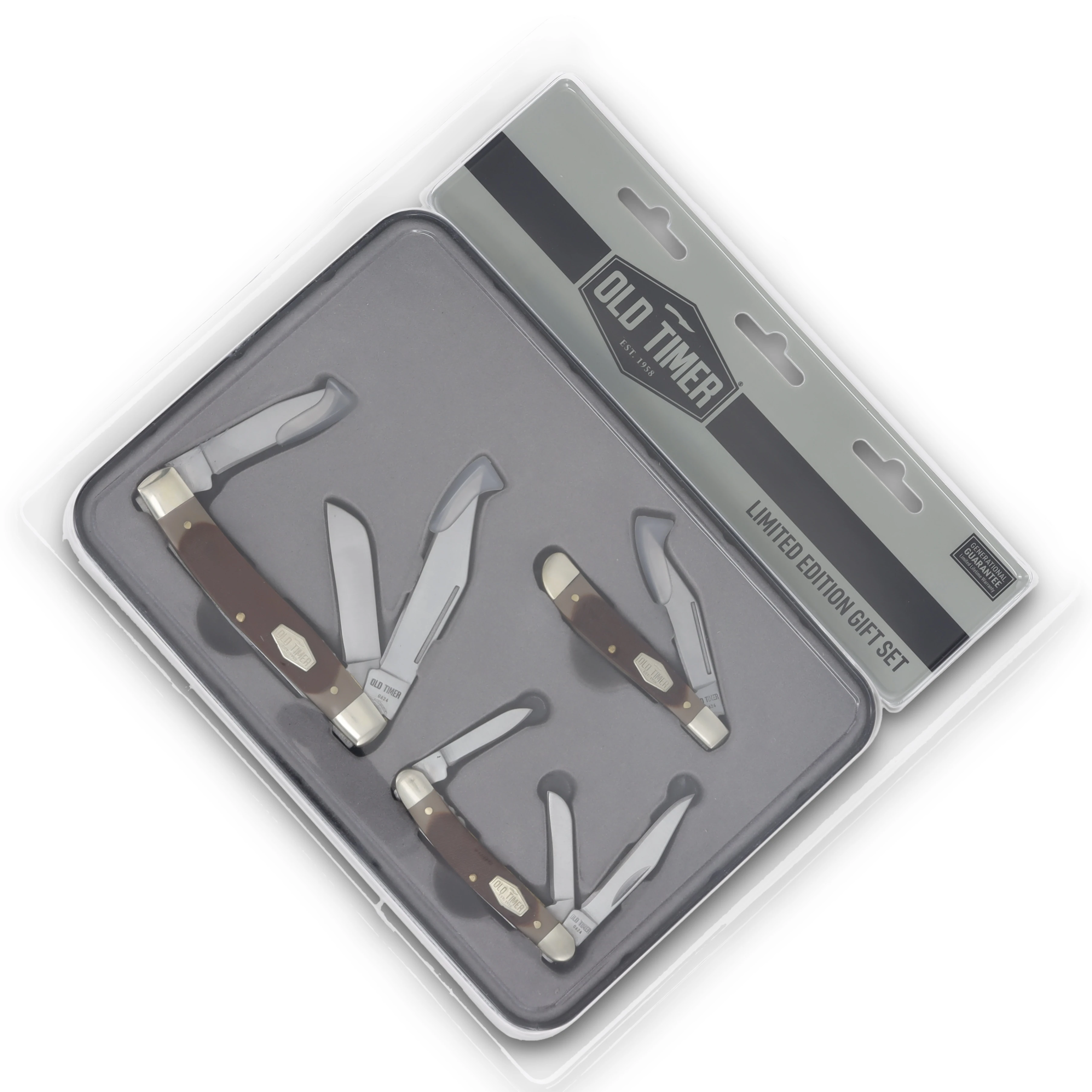 Old Timer 3pc Sawcut Bone Pocket Knife Set With Gift Tin 1207768 View 21