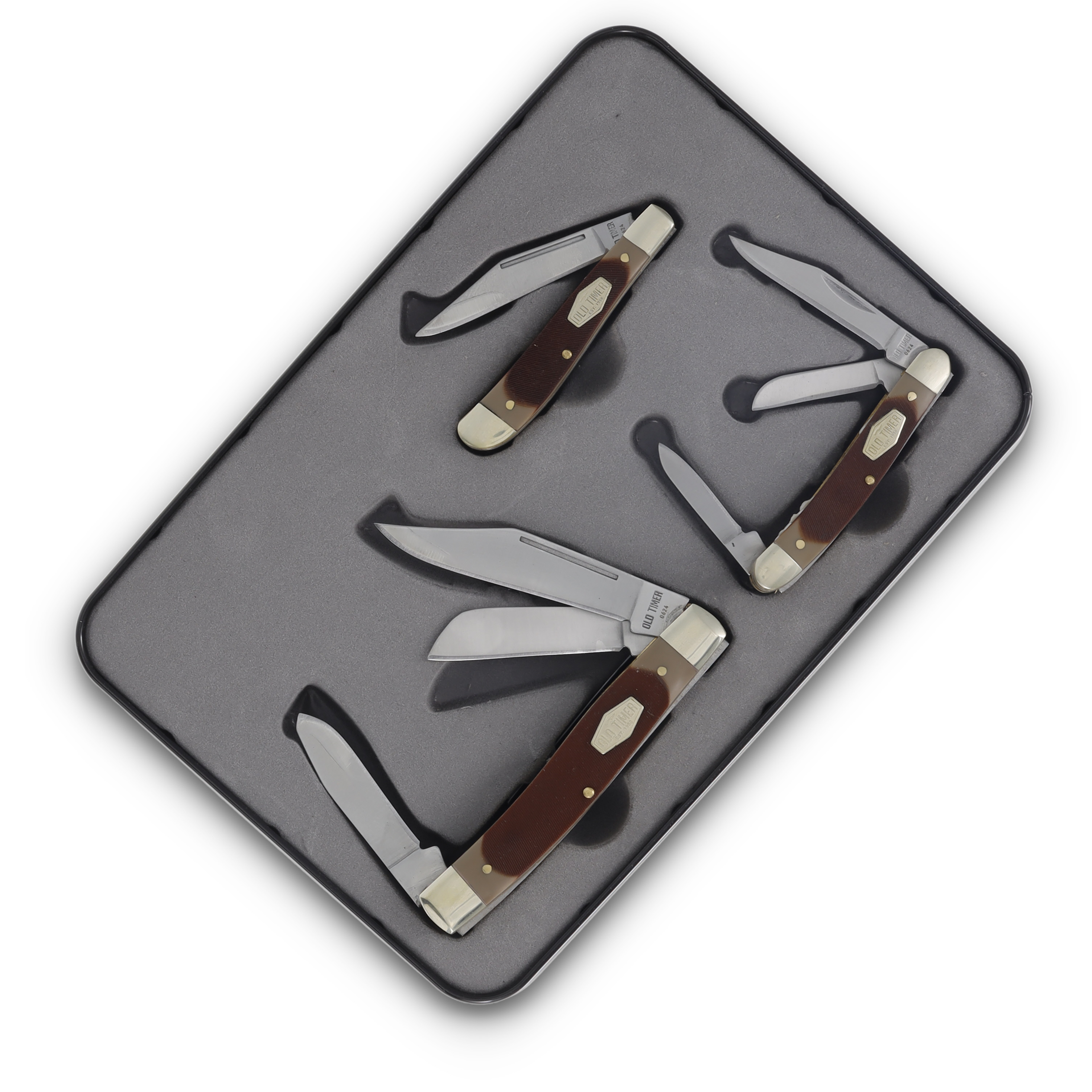 Old Timer 3pc Sawcut Bone Pocket Knife Set With Gift Tin 1207768 View 22