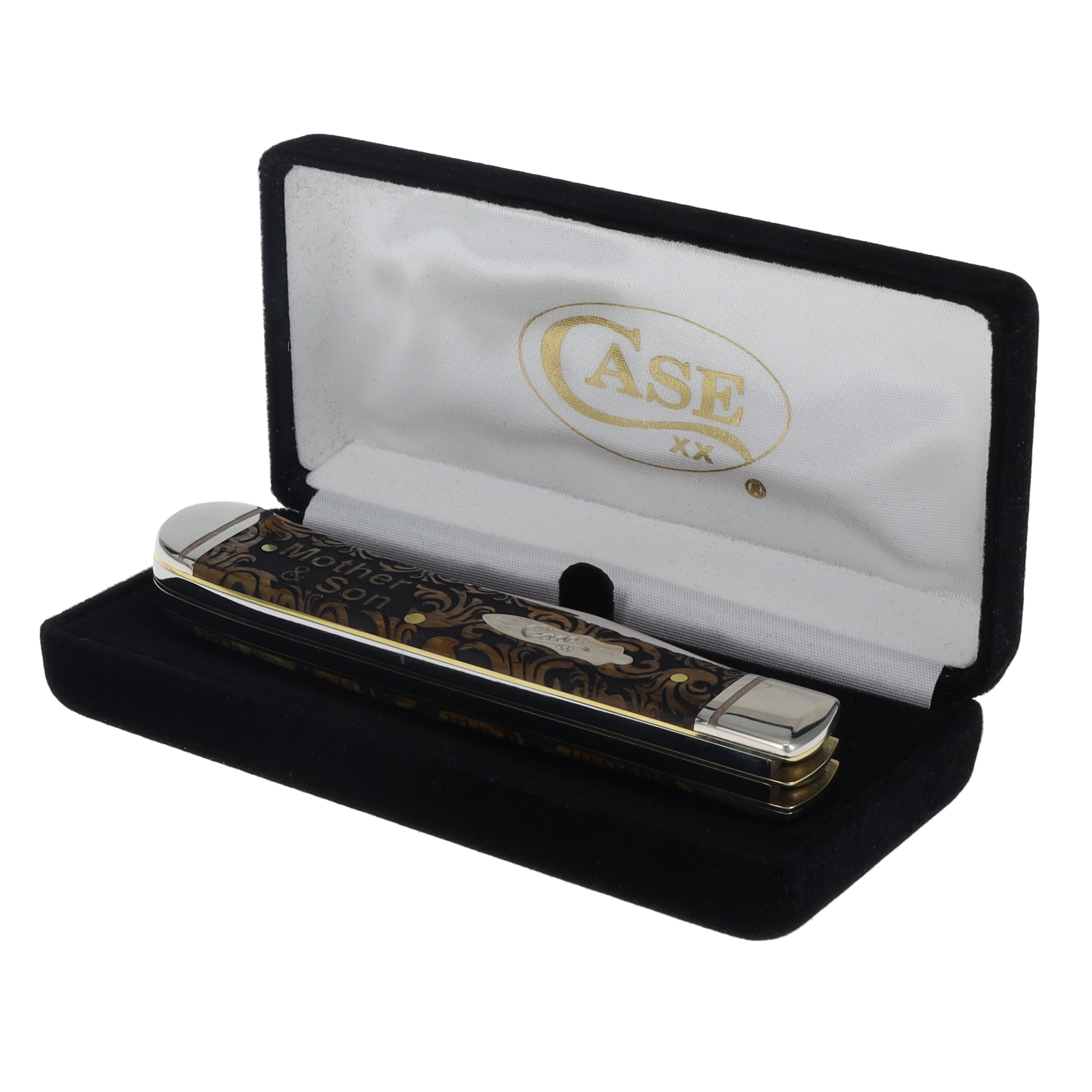 Case XX Mother & Son Antique Smooth Bone Trapper with Gift Box CA58182MS View 7