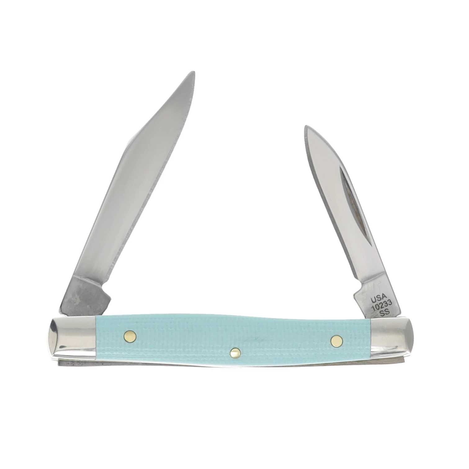 Case XX Seafoam Green Smooth G-10 Small Pen Knife CA18104 View 2