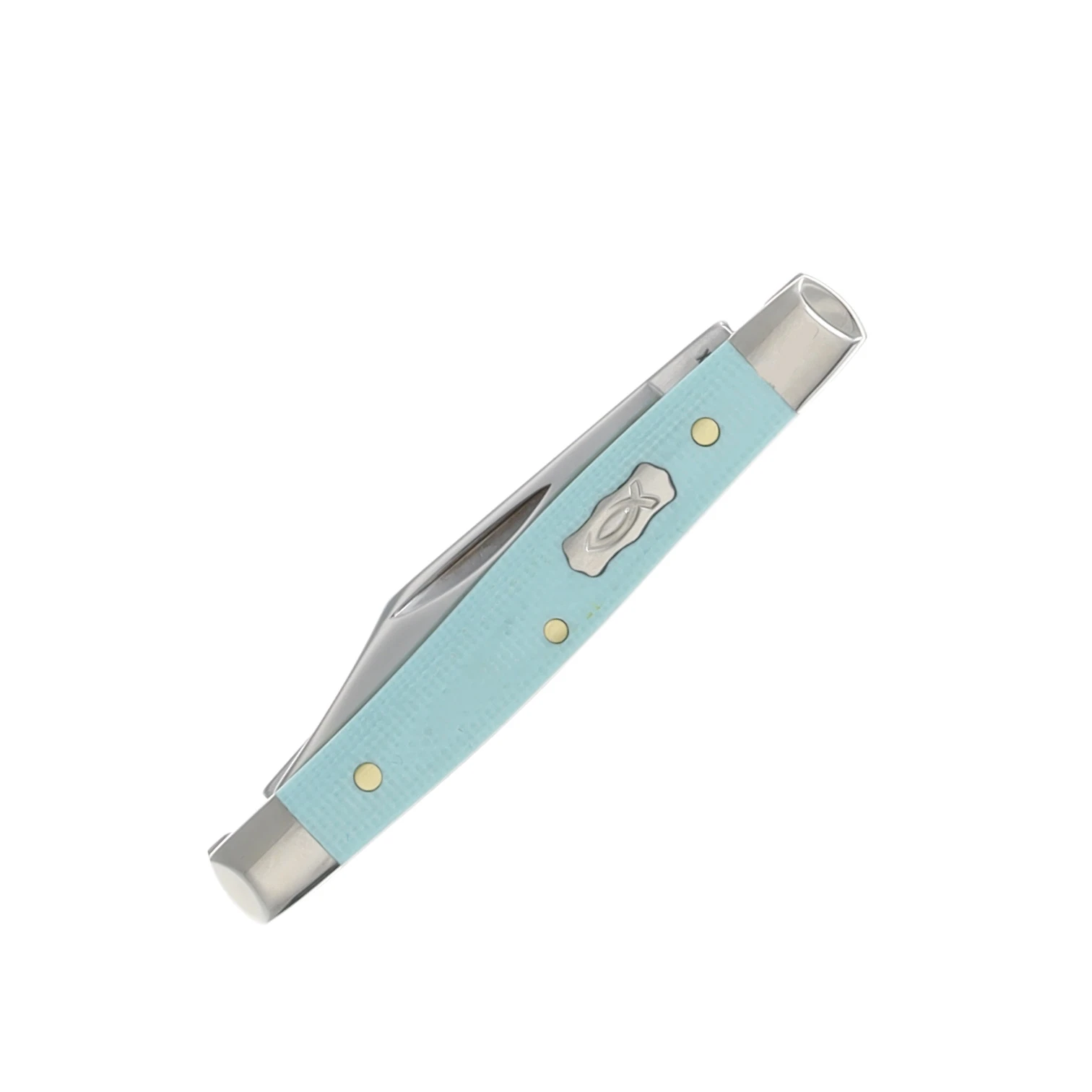 Case XX Seafoam Green Smooth G-10 Small Pen Knife CA18104 View 3