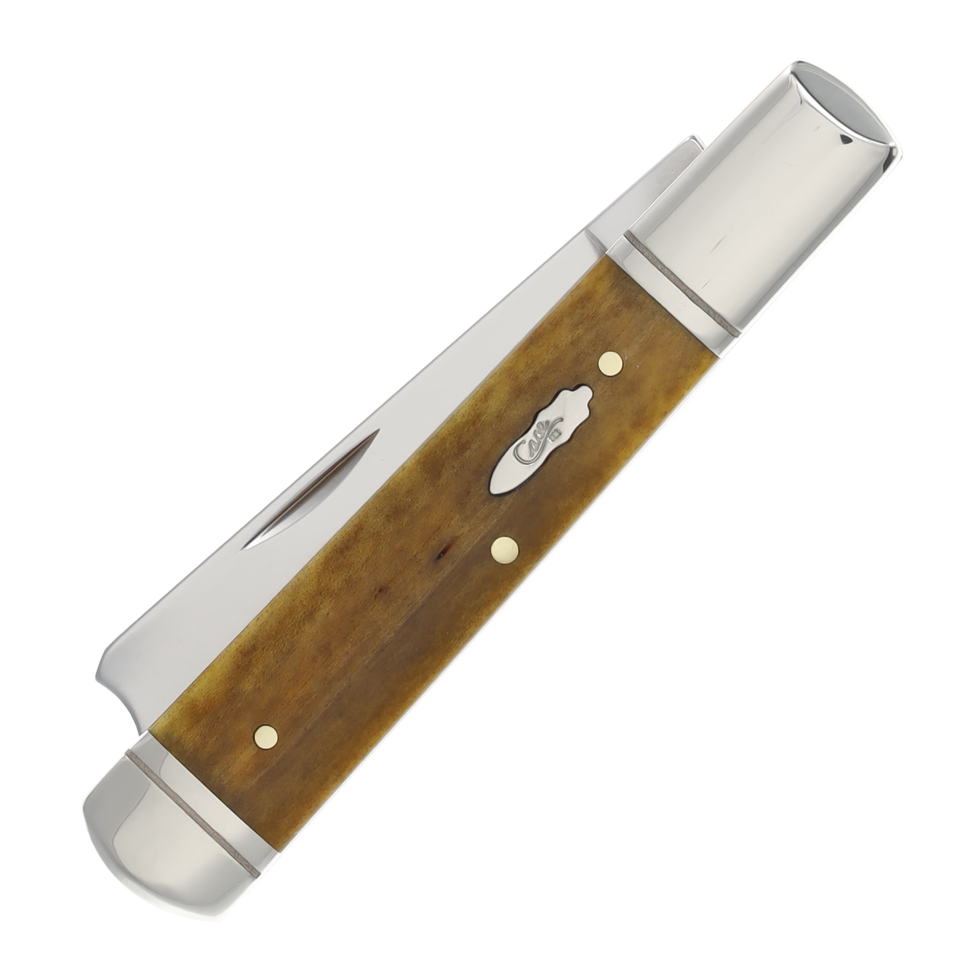 Case XX Smooth Antique Bone Fluted Bolsters 05 Razor Pattern View 3